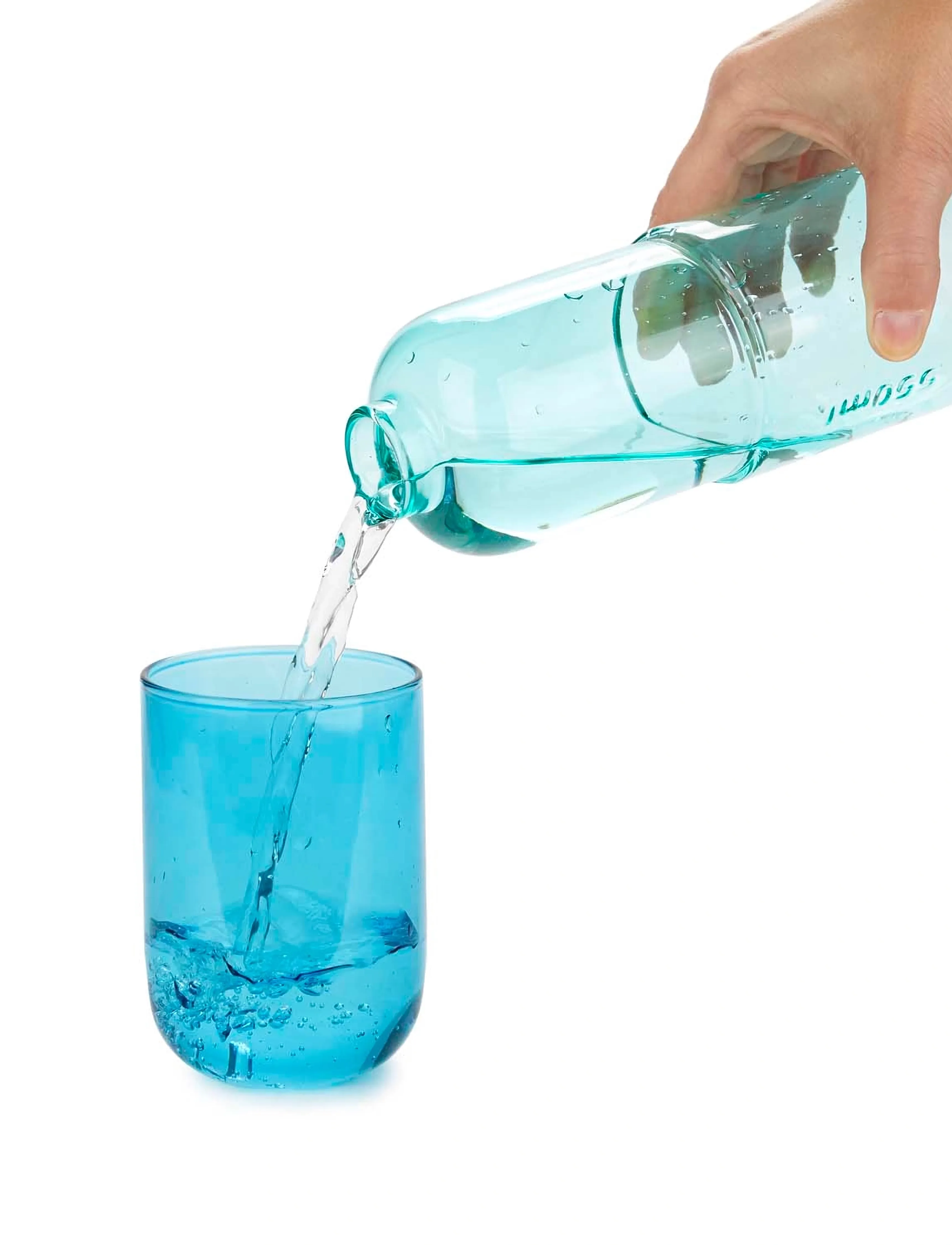 Balvi Flaska O Glas Piller Blått 500 Ml, 19.8X7X7 cm, Kitchen, Blau - Water Bottles, Homeware