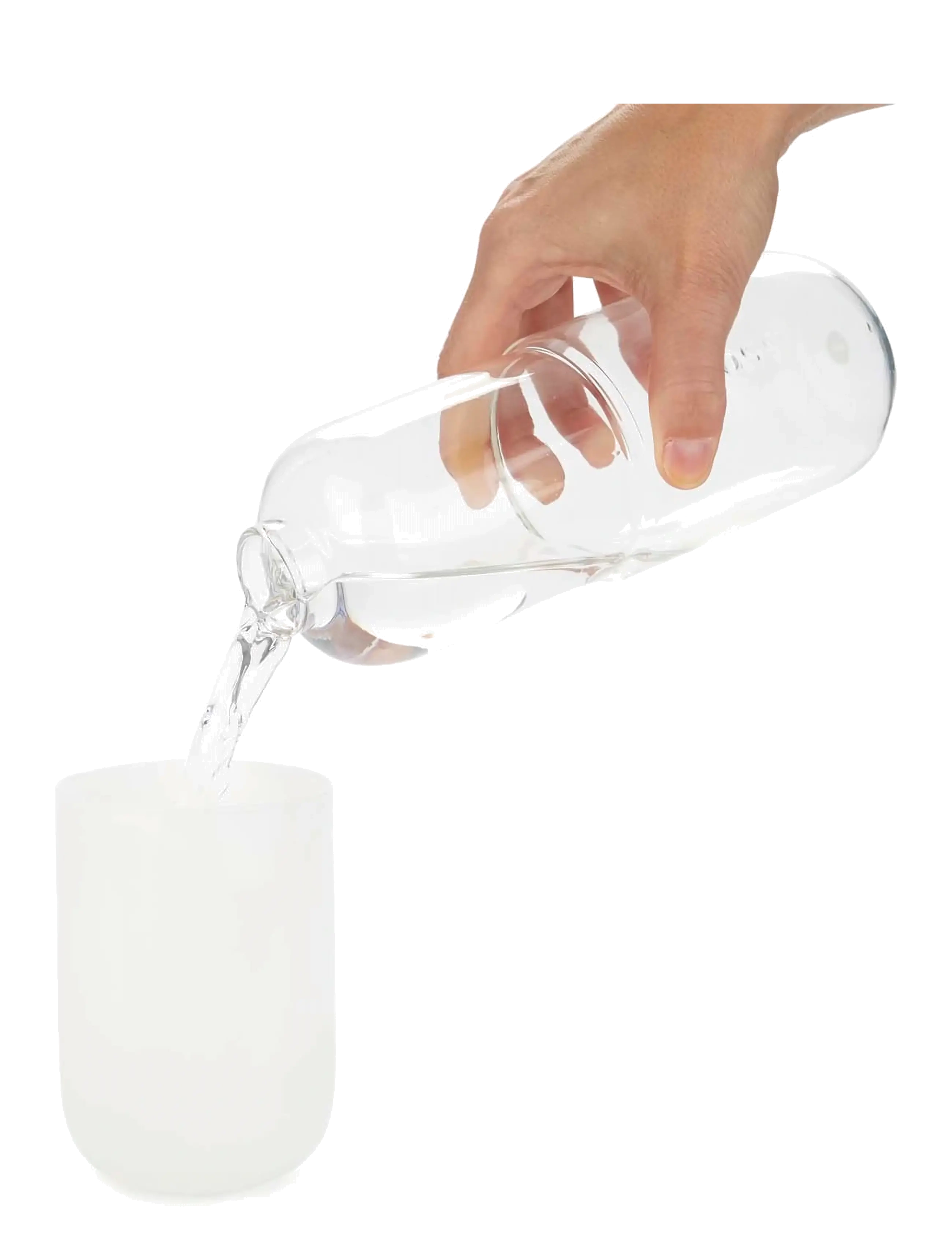 Balvi - Flaska o Glas Piller  Vitt glas 500 ml - vandkarafler - clear - 2