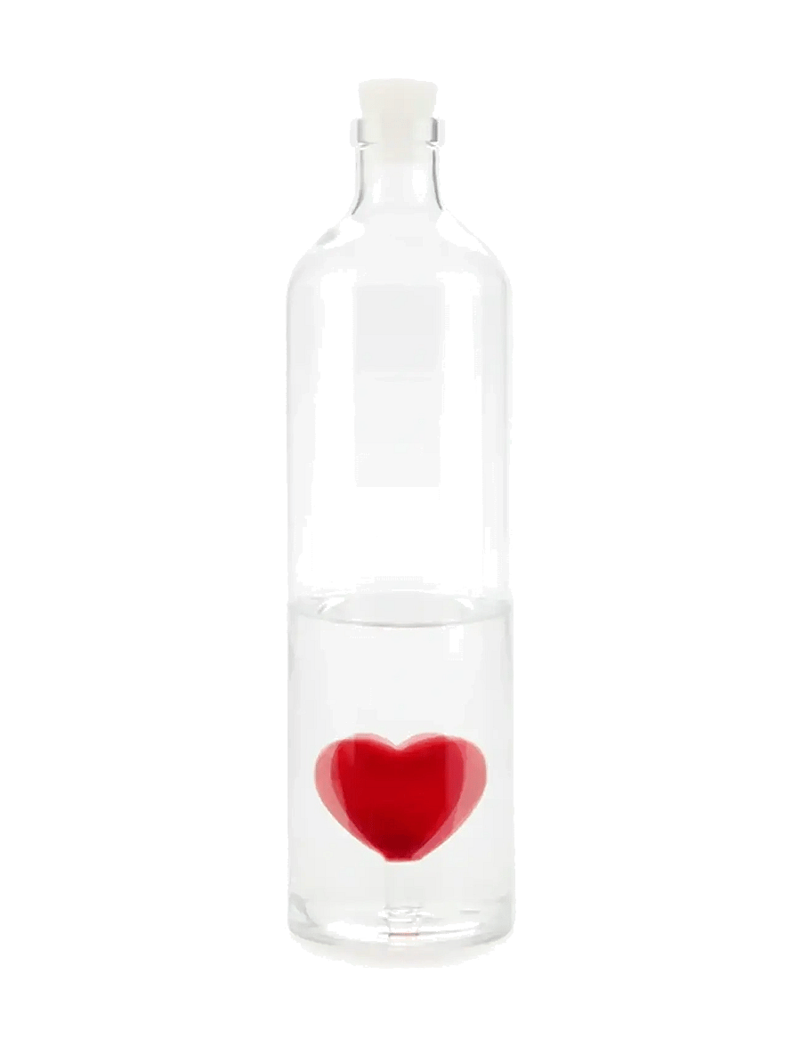 Balvi - Flaska Atlantis Love, 1,2 l Borosilikatglas - wasserkaraffen - clear - 0