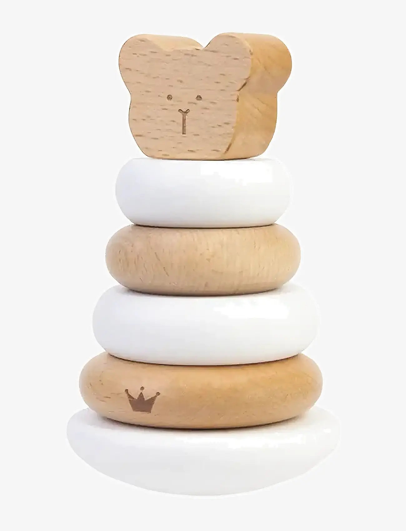 Bambam - BAMBAM Eco Friendly Bear Wobbly Stacker - stapelklötze - beige - 1