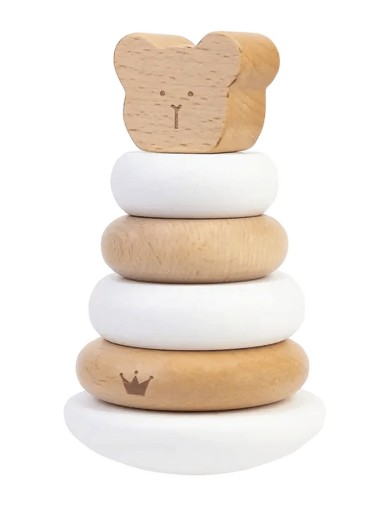 Bambam - BAMBAM Eco Friendly Bear Wobbly Stacker - stapelklötze - beige - 1