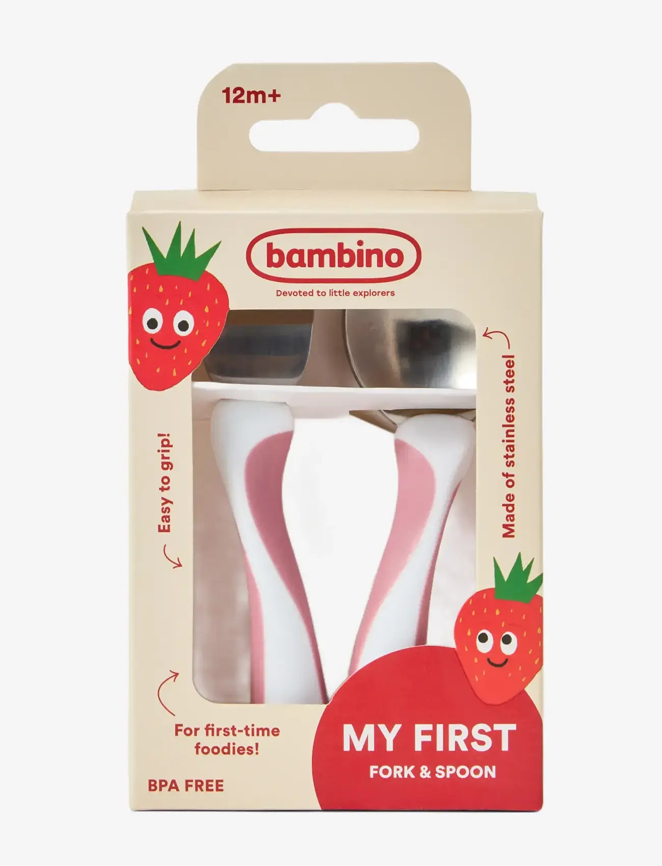 Bambino - Bambino My first! FORK & SPOON Cerise - vaisselle - cerise - 1