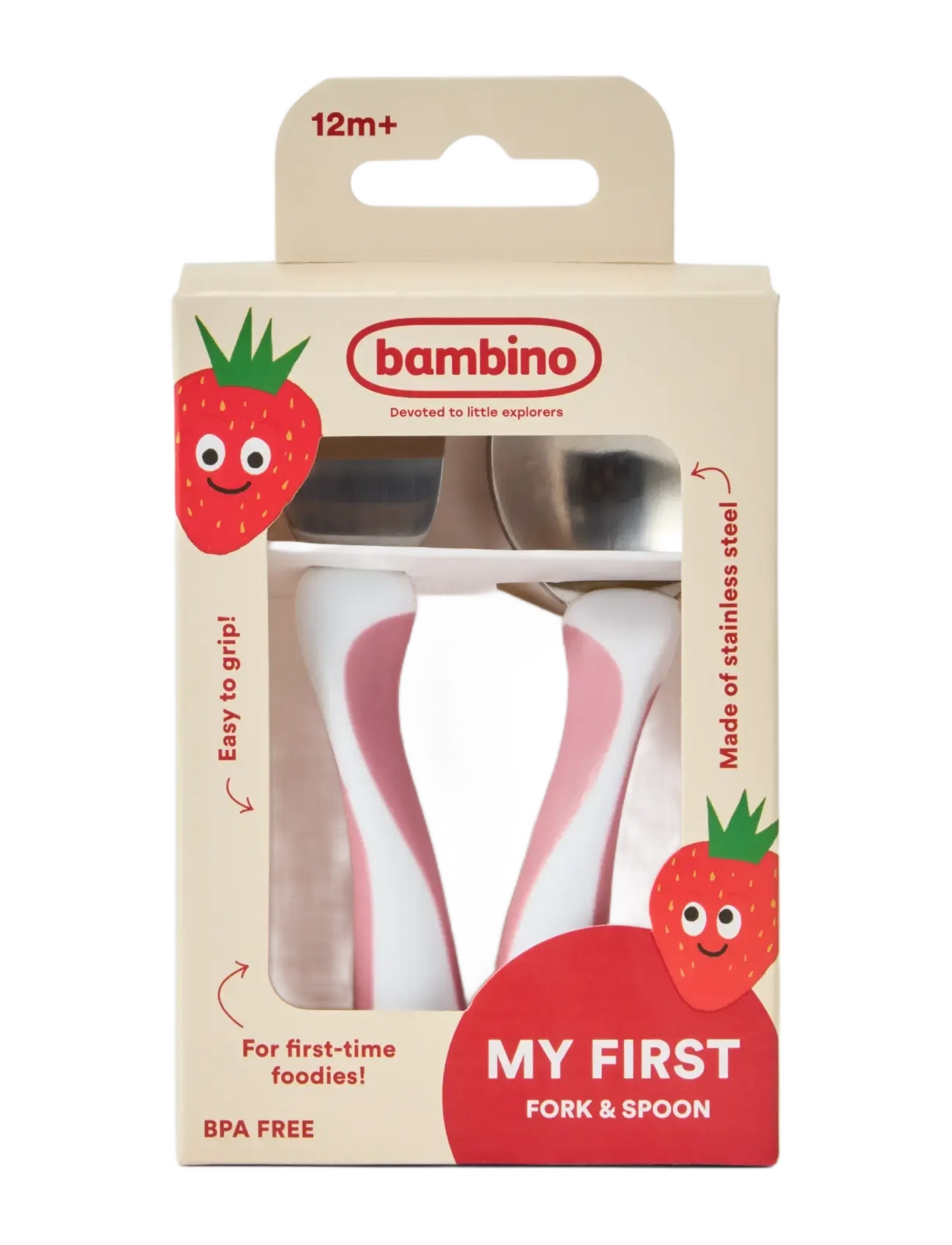 Bambino - Bambino My first! FORK & SPOON Cerise - indų komplektai - cerise - 1