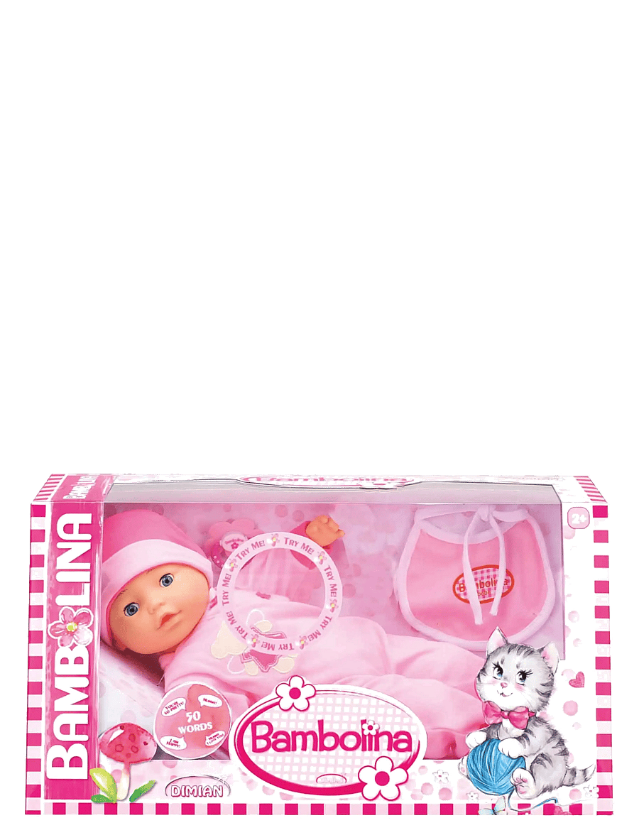 Bambolina - Bambolina Baby Doll With 50 Norwegian Words - nuket - pink - 1