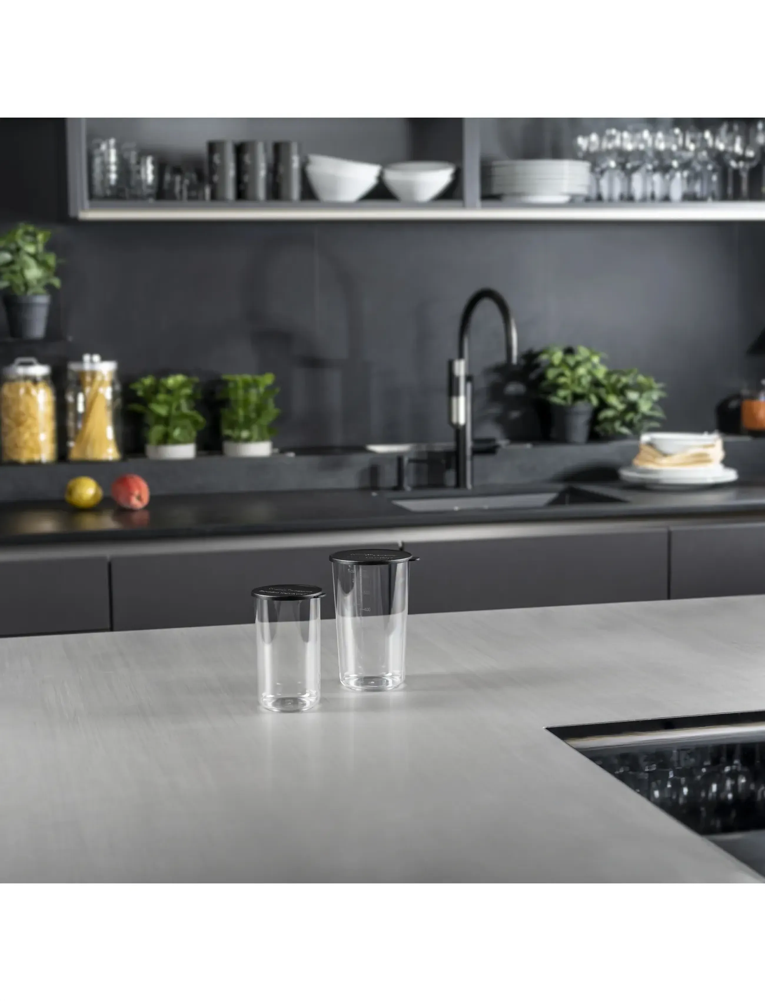 Bamix Mixebægersæt M. Låg, One Size, Kitchen Storage, Nackt - Jars, Homeware