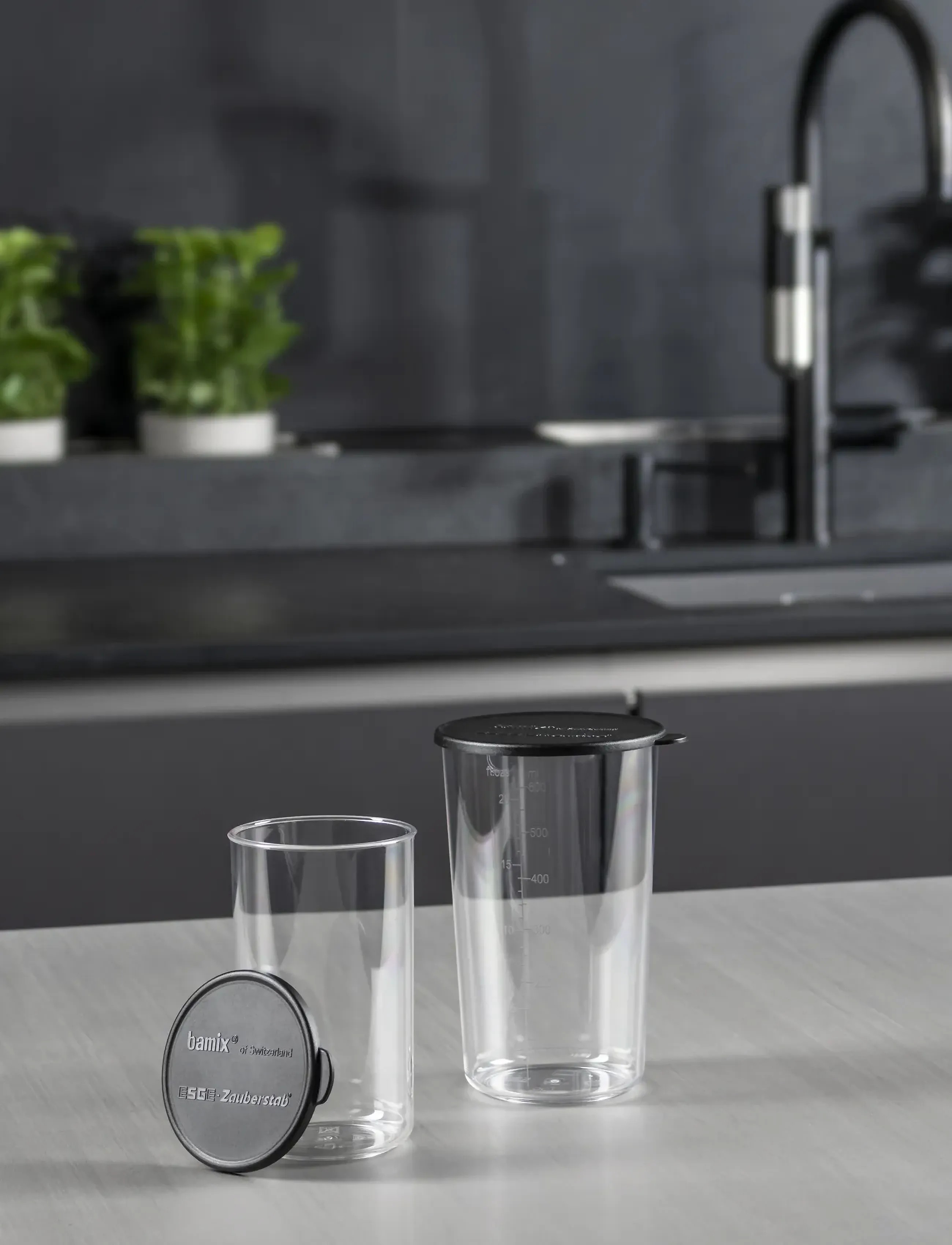 Bamix - Beaker set w. lid - słoiki kuchenne - transparent - 2