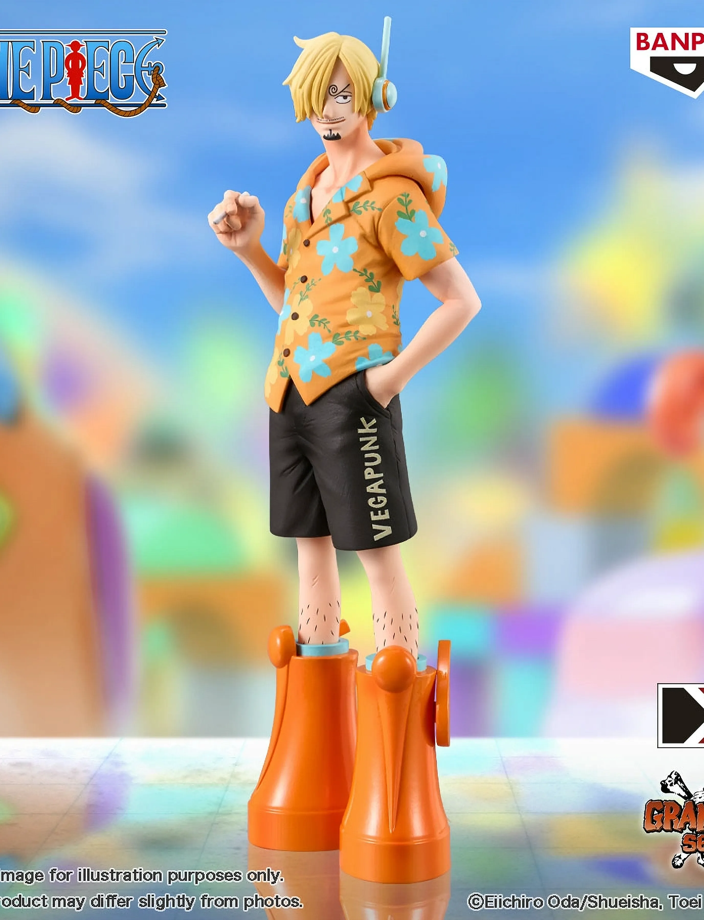 Banpresto One Piece Dxf The Grandlin Egghead Sanji, Børn, Action Figures, Orange, Str: ONE SIZE