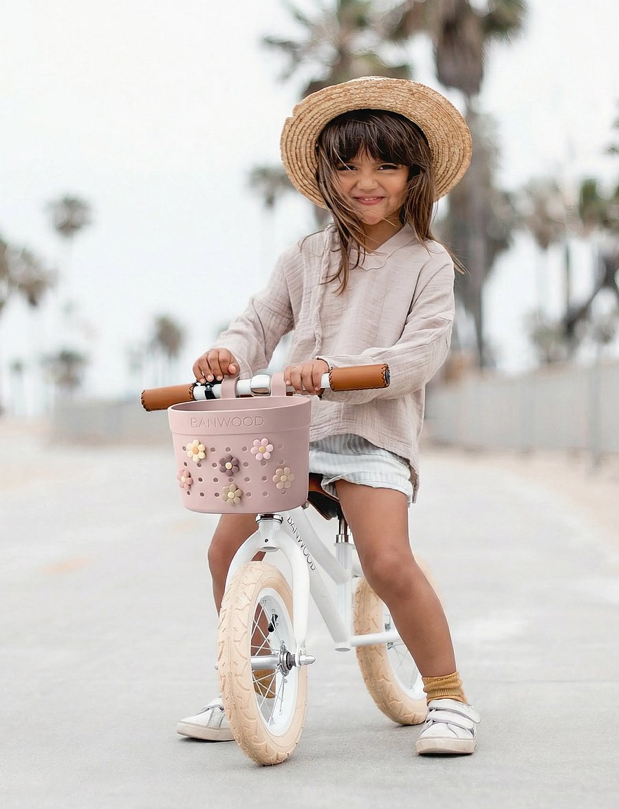 Banwood - BANWOOD PIN&RIDE BASKET - cykler - faded pink - 0
