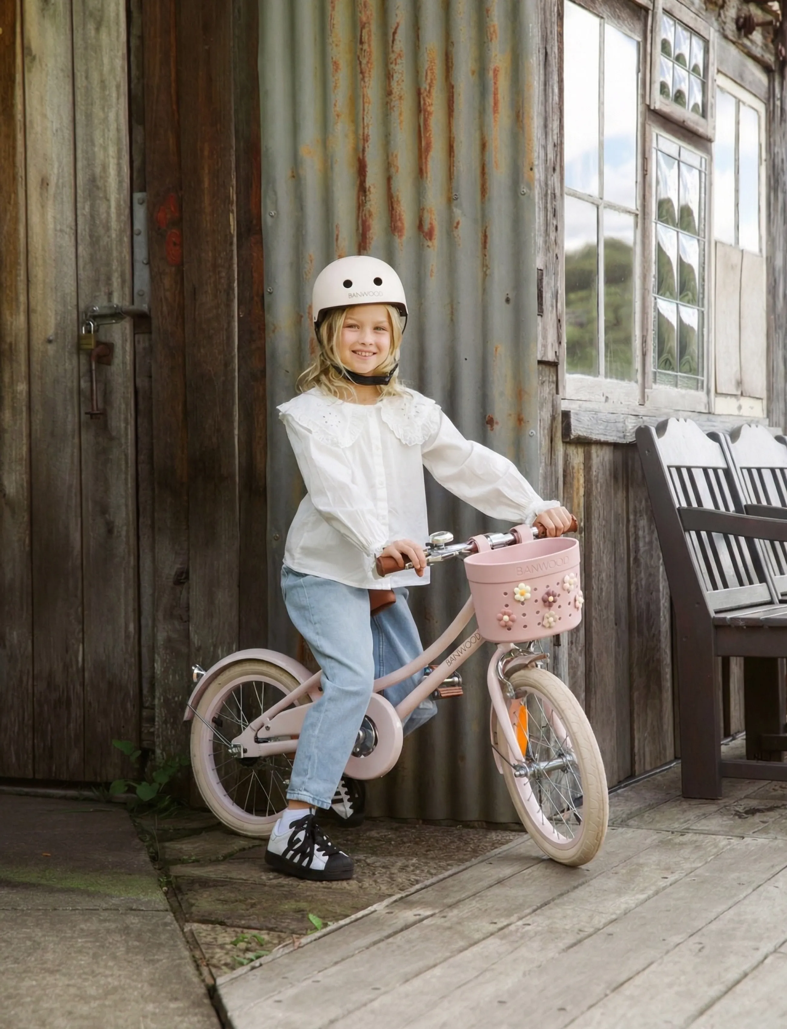 Banwood - BANWOOD PIN&RIDE BASKET - cykler - faded pink - 3