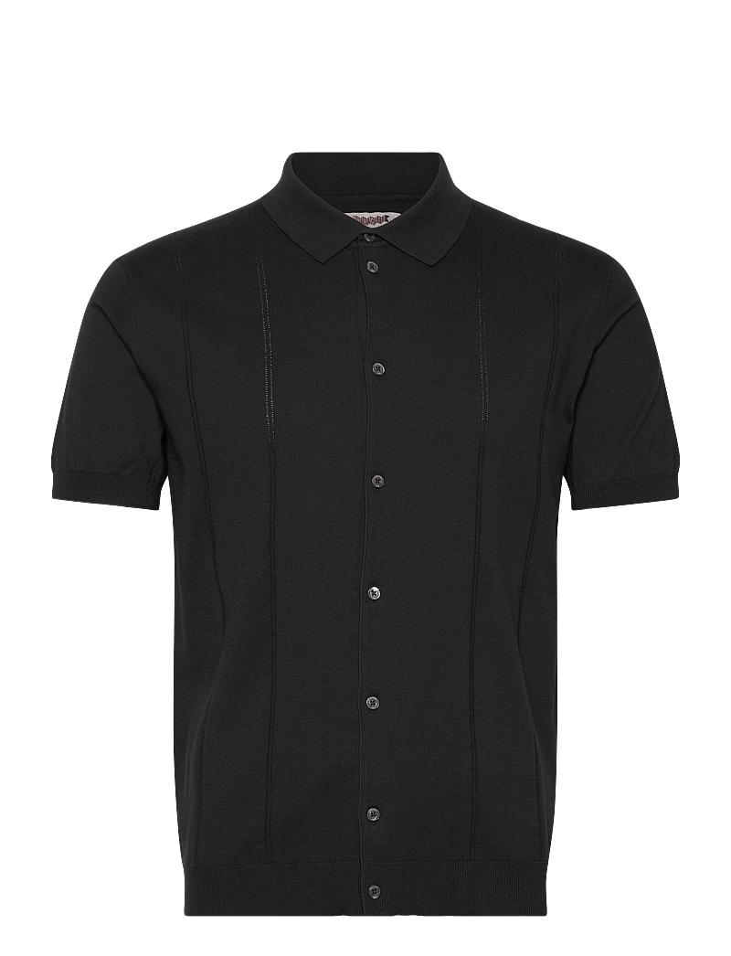 Baracuta - HORATIO KNIT POLO - kurzärmelig - black - 1