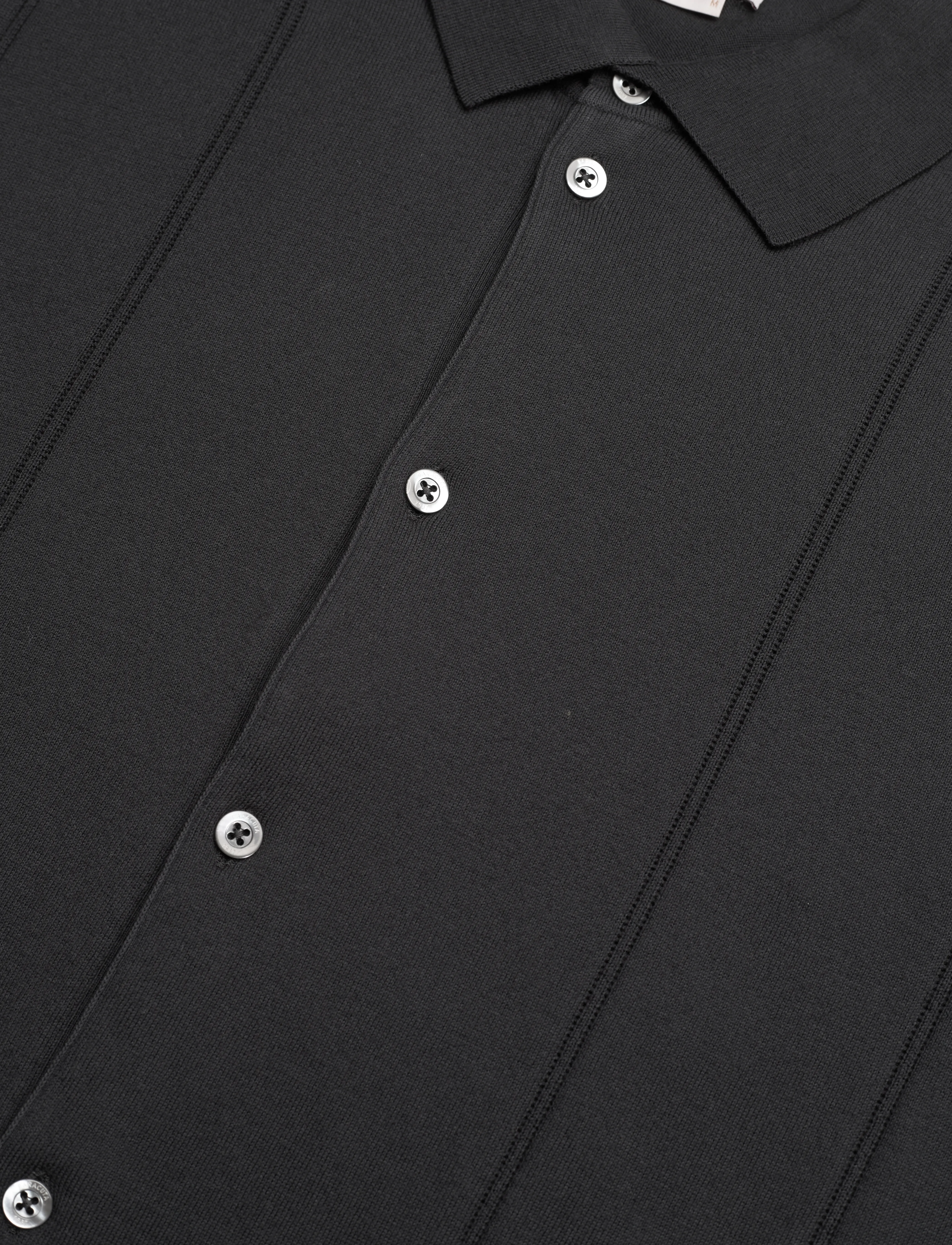 Baracuta - HORATIO KNIT POLO - kurzärmelig - black - 5