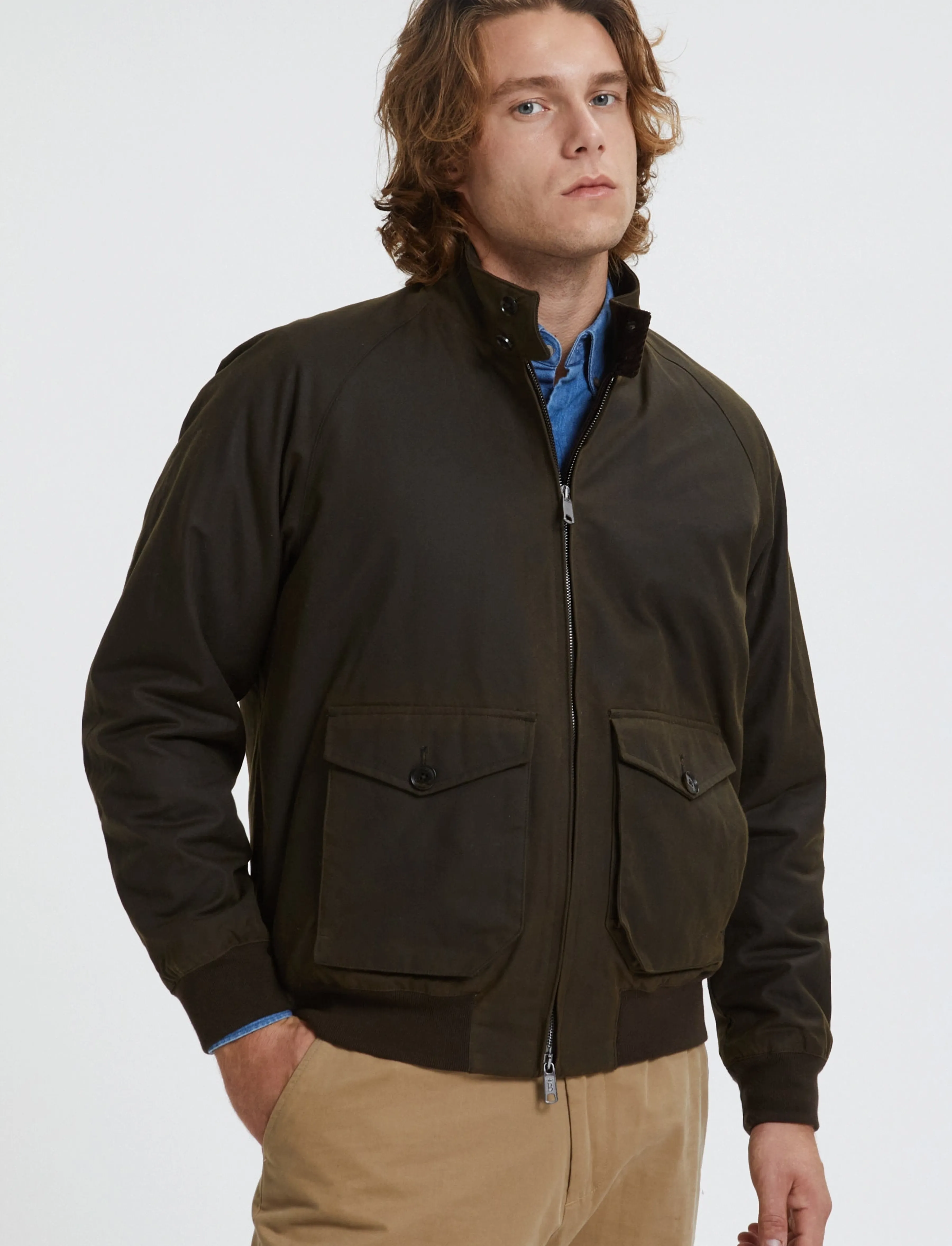 Baracuta WAXED G9 POCKET - Tøj - DEEP MOSS / brown