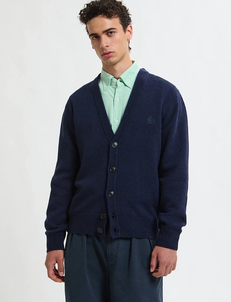 Baracuta - SHETLAND CARDIGAN - cardigans - navy - 0