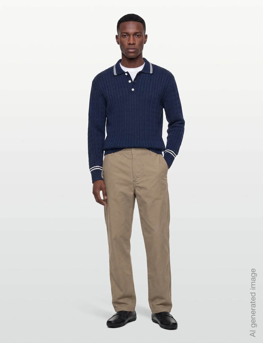 Baracuta - CRICKET POLO - pikkade varrukatega kootud polod - navy - 0