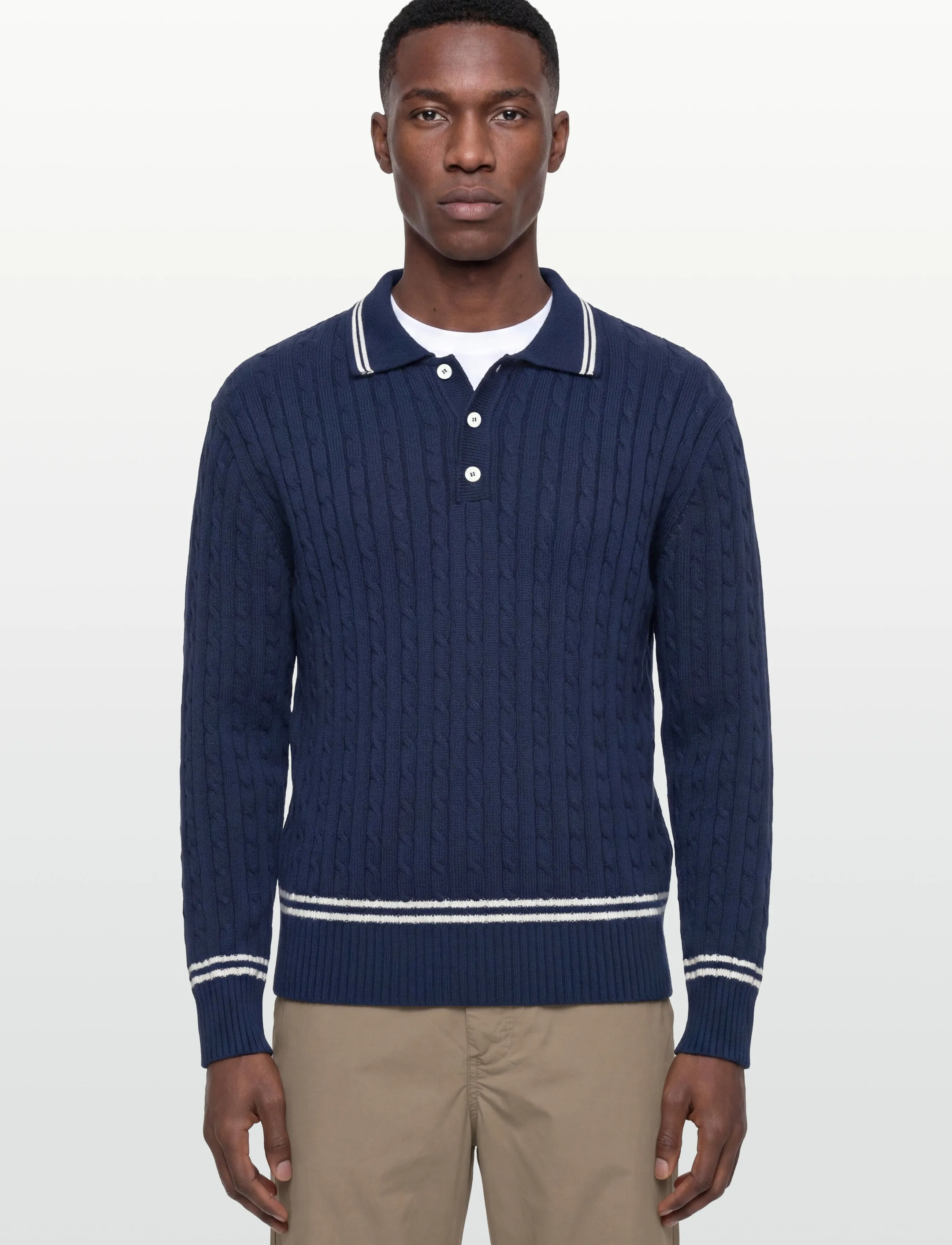 Baracuta - CRICKET  POLO - långärmade stickade pikétröjor - navy - 3