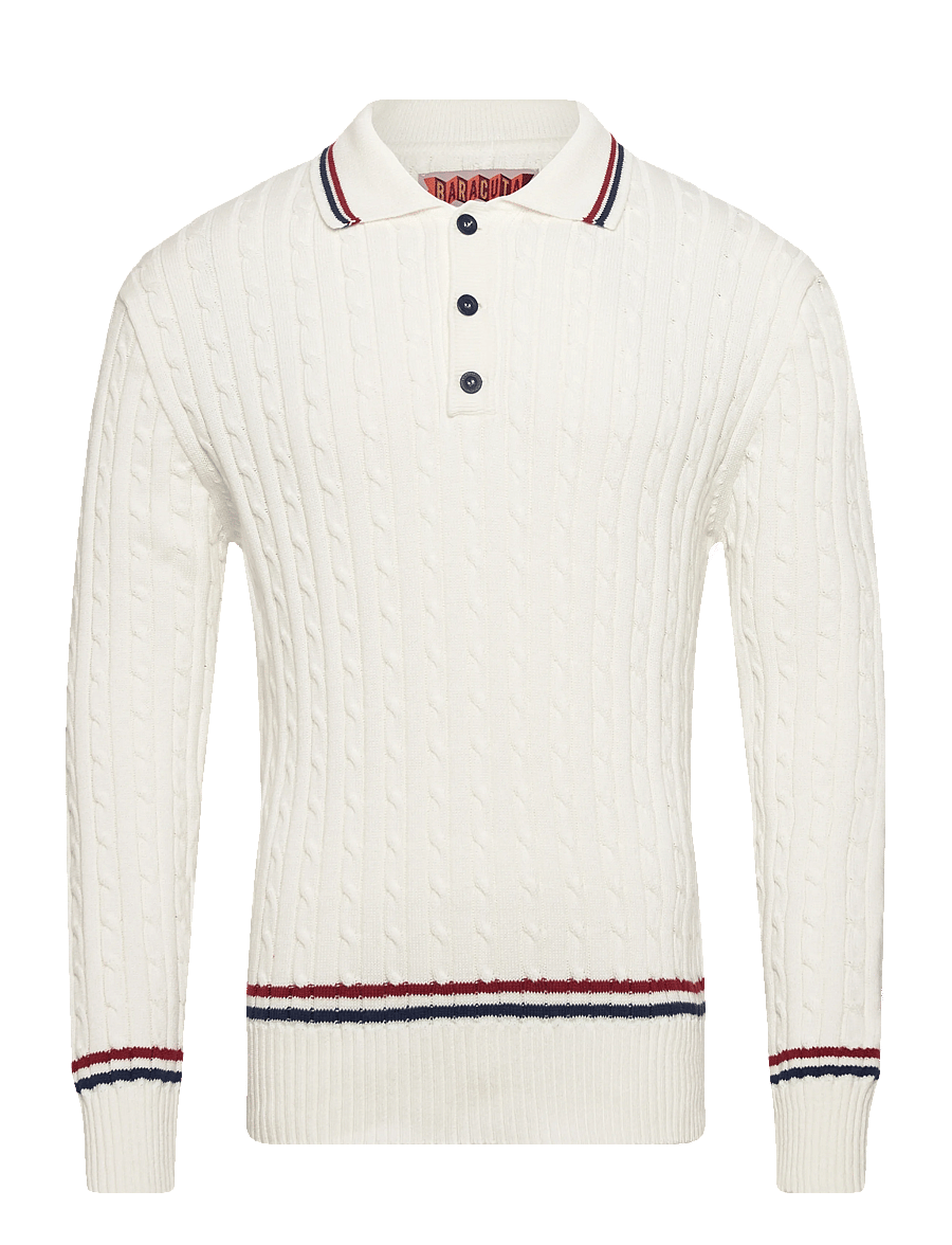 Baracuta - CRICKET POLO - langärmelige strick-polohemden - off white - 1