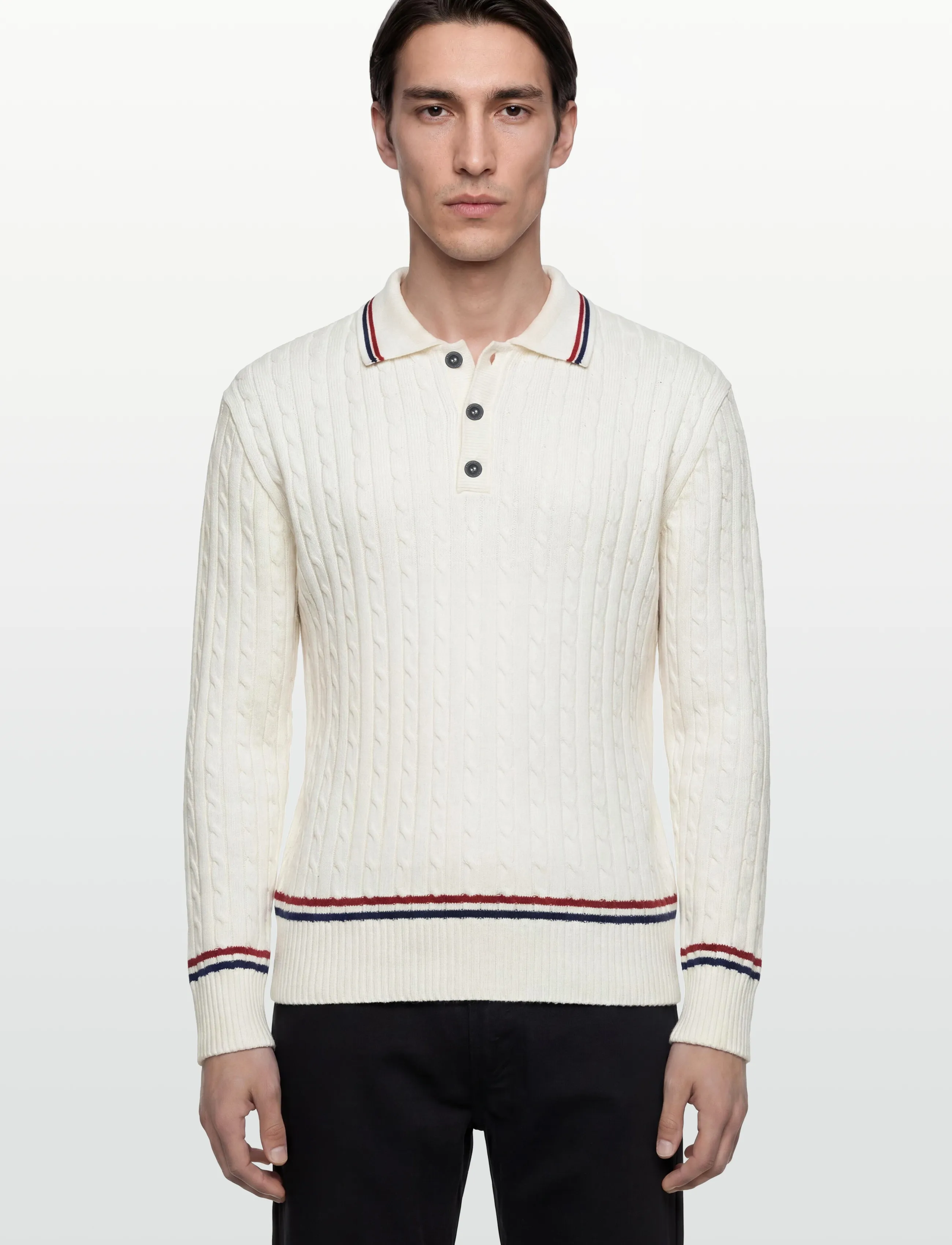 Baracuta - CRICKET  POLO - langärmelige gestrickte polohemden - off white - 3