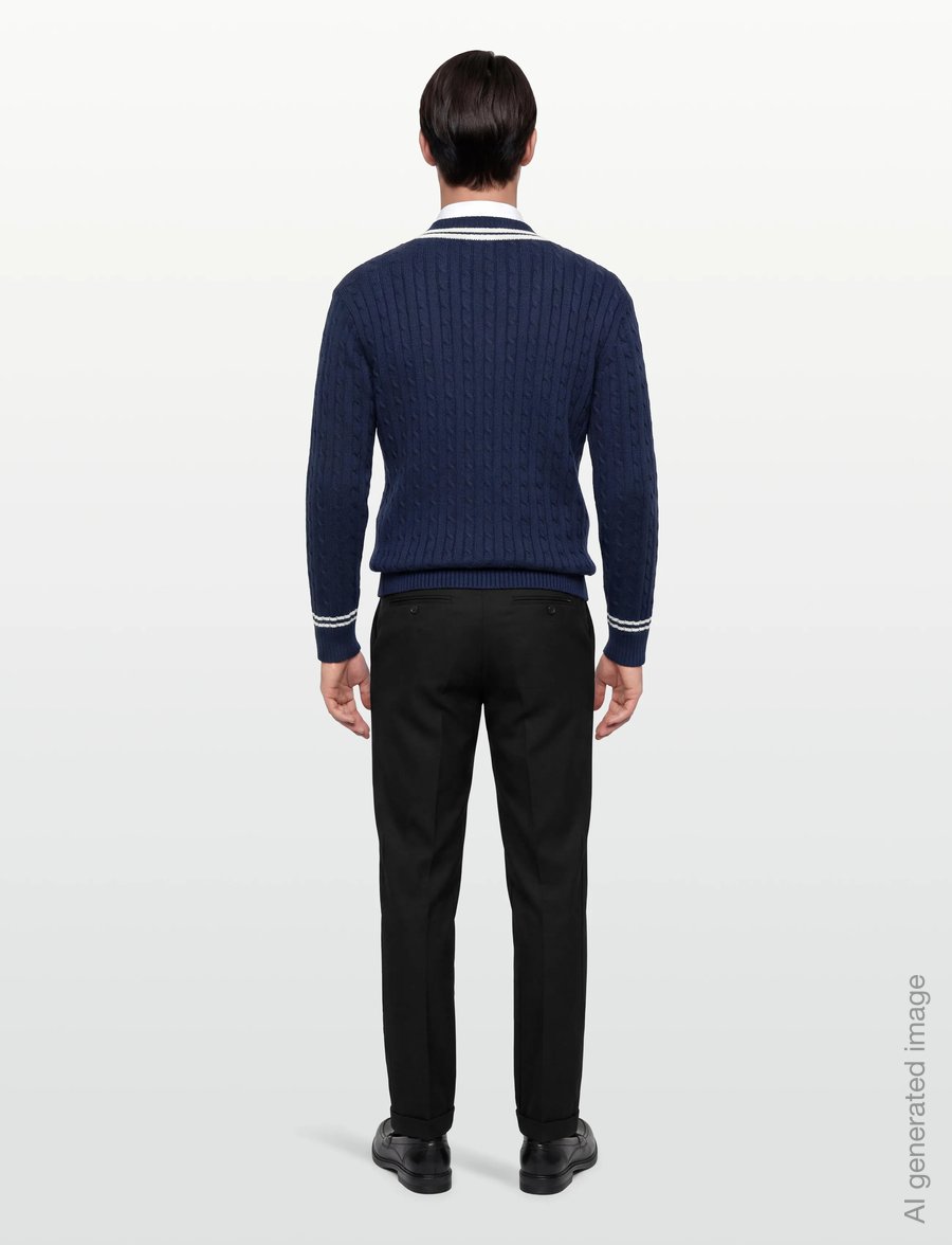 Baracuta - CRICKET V NECK - v-ausschnitt - navy - 4