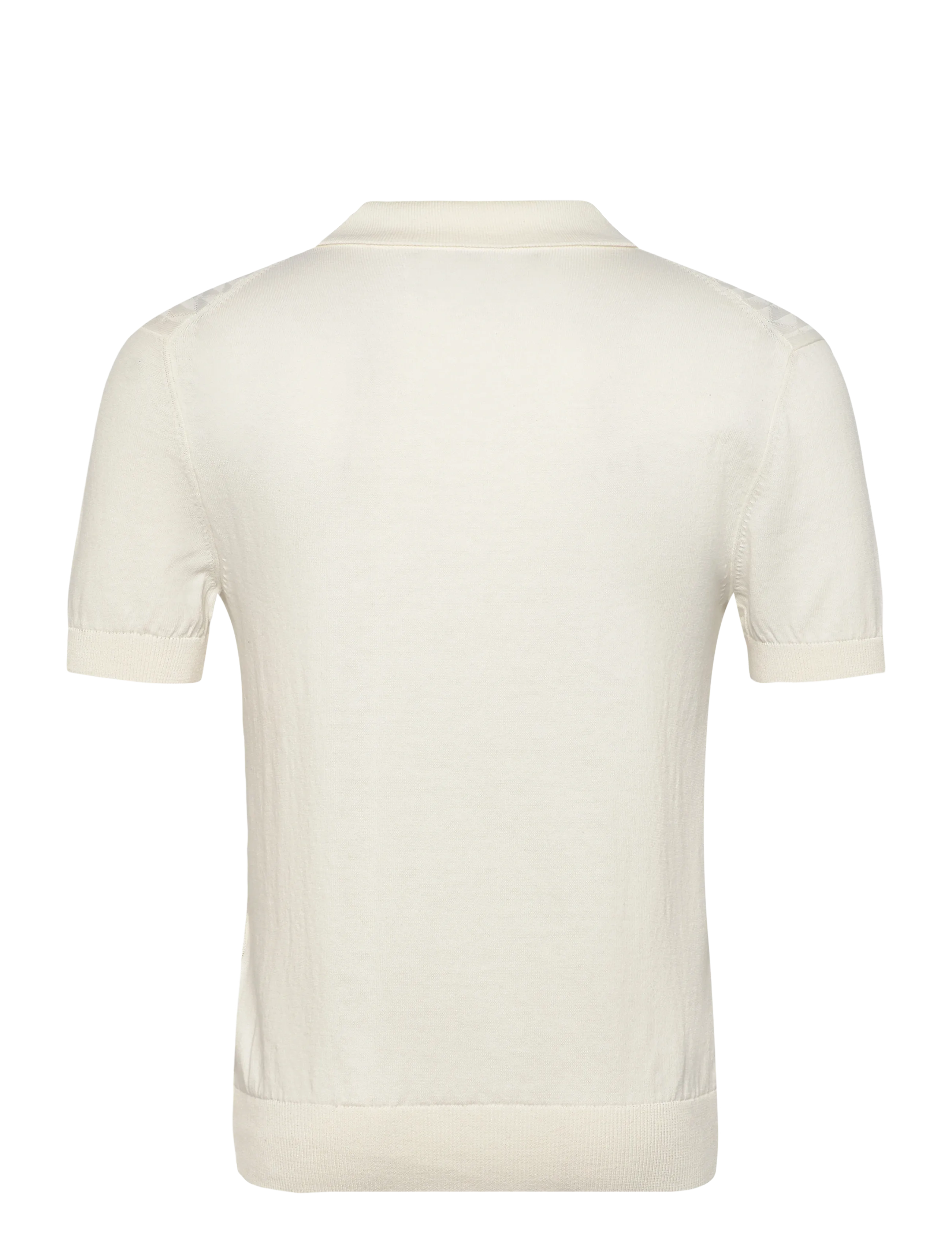 Baracuta - PATTERN STITCH SS POLO - stickade pikéer - off white - 2
