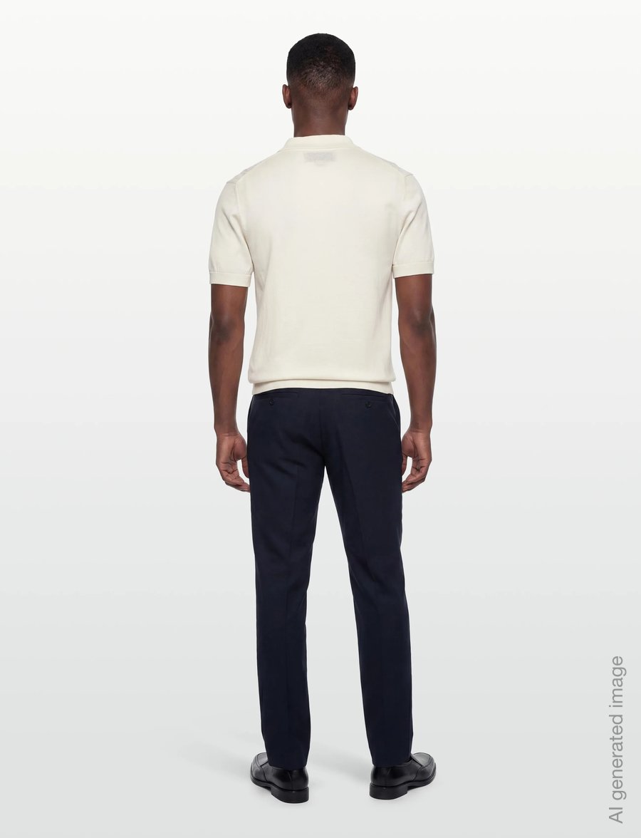 Baracuta - PATTERN STITCH SS POLO - langärmlige strick-polohemden - off white - 4