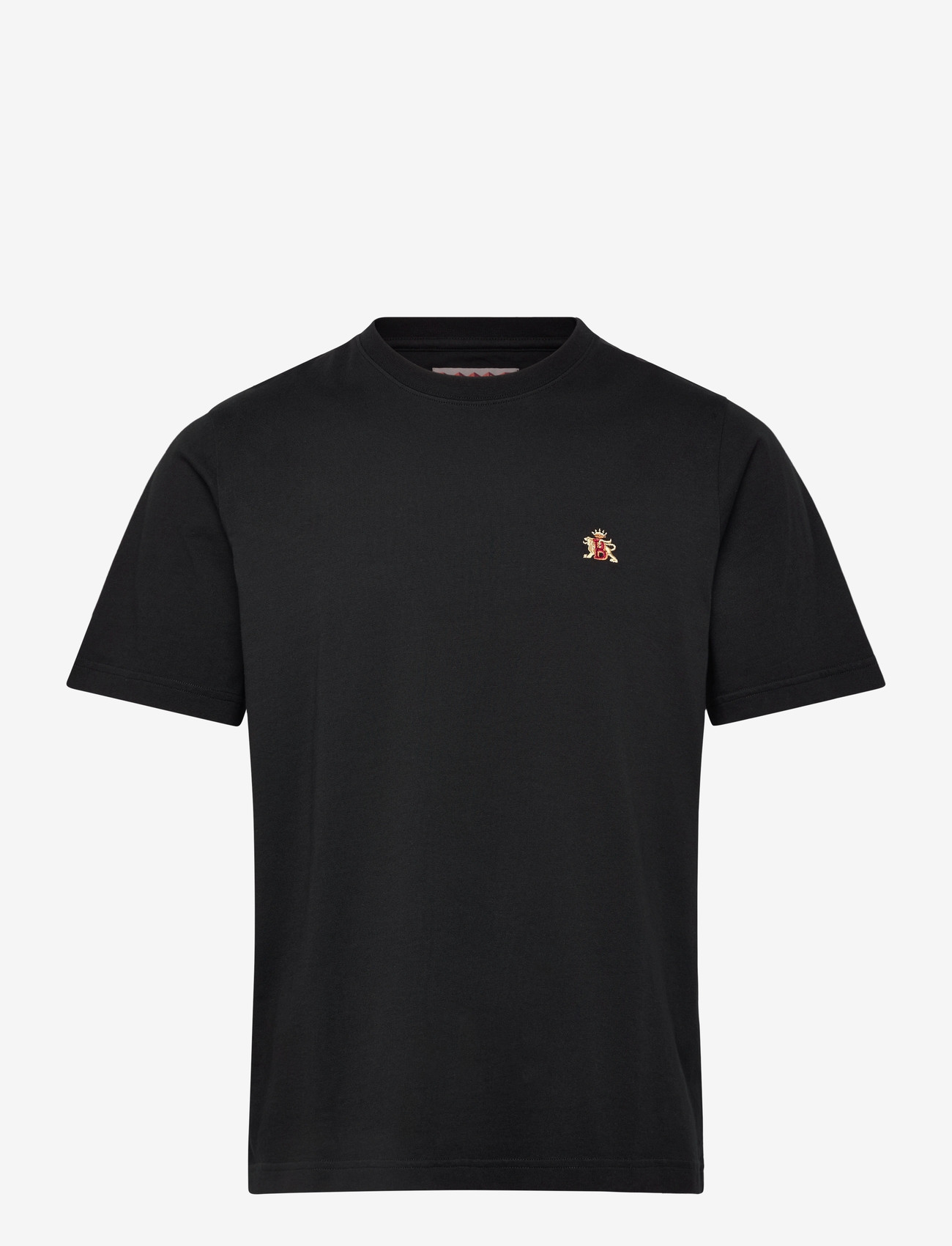 Baracuta - ICON LOGO EMBROIDERED TEE - kortærmede t-shirts - black - 0
