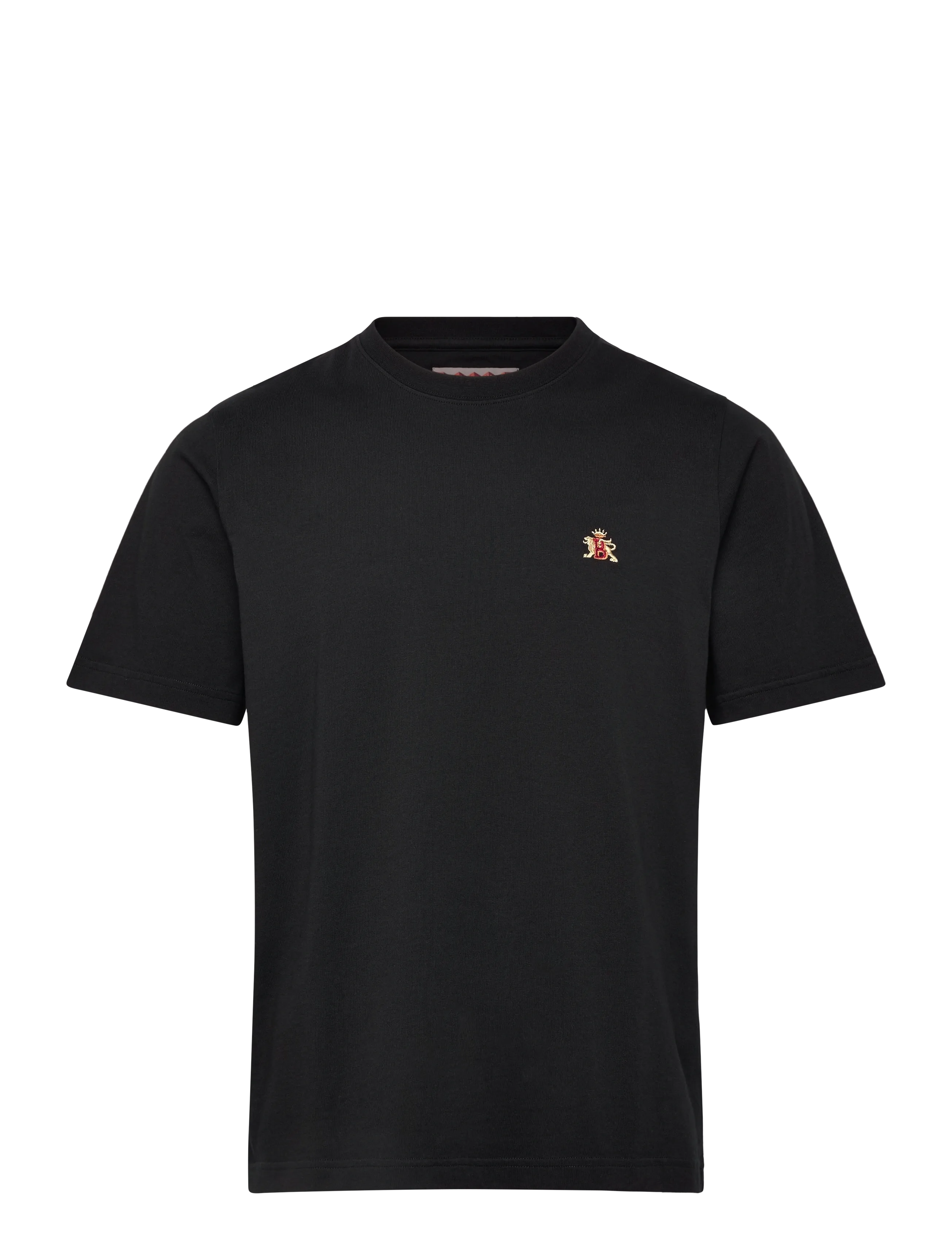 Baracuta ICON LOGO EMBROIDERED TEE - Tøj - BLACK / black
