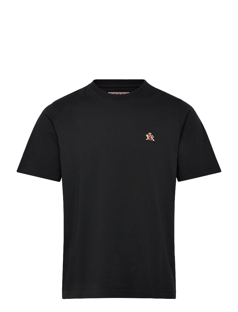 Baracuta - ICON LOGO EMBROIDERED TEE - kortærmede t-shirts - black - 0