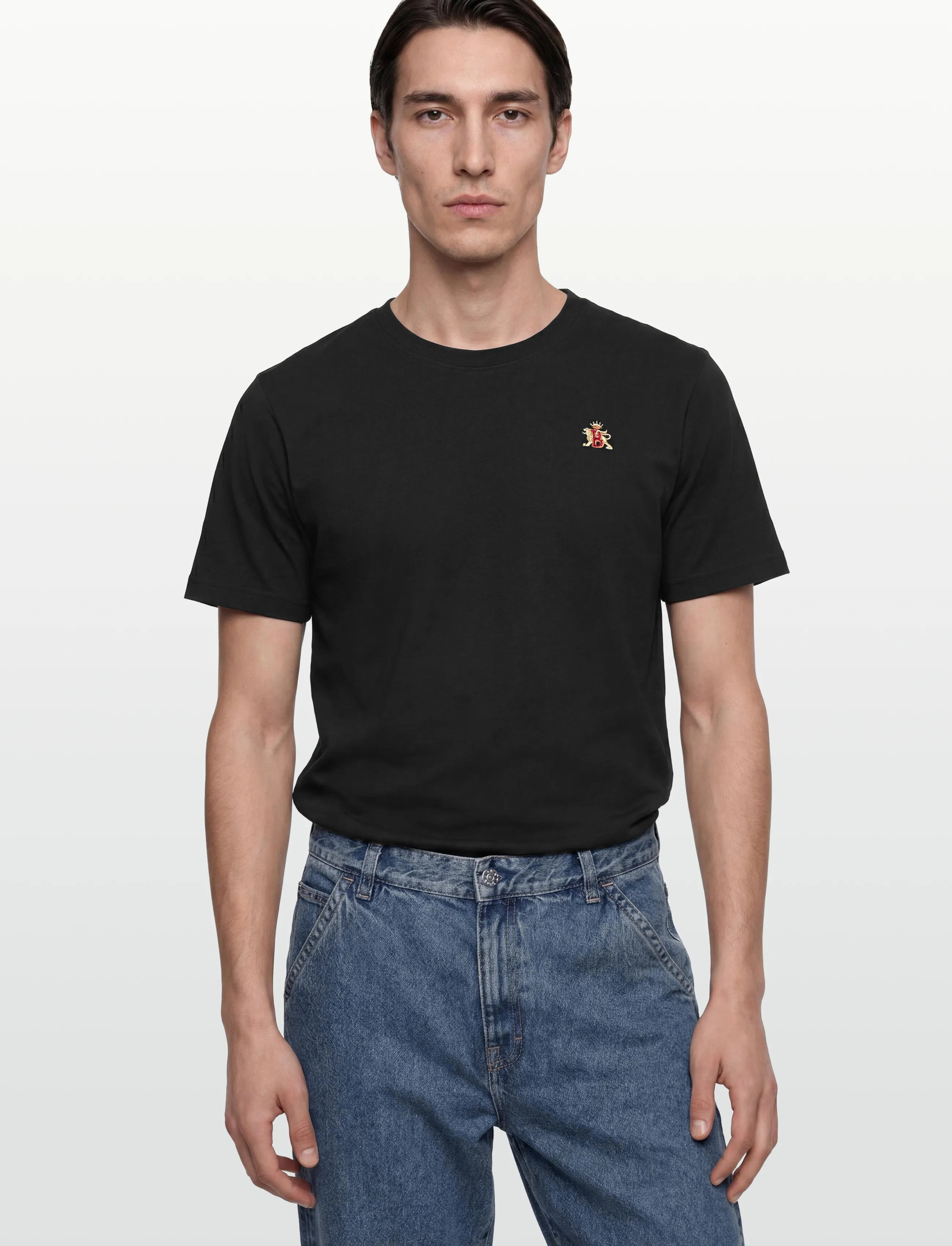 Baracuta - ICON LOGO EMBROIDERED TEE - kurzärmelig - black - 3