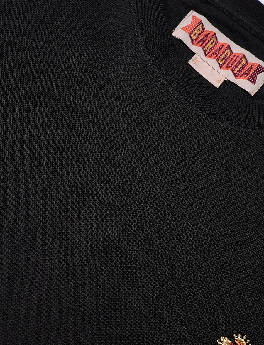 Baracuta - ICON LOGO EMBROIDERED TEE - kortermede t-skjorter - black - 5