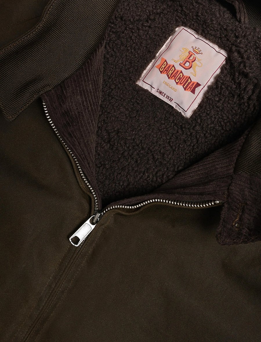 Baracuta - WAXED G9 POCKET - herbstjacken - deep moss - 2