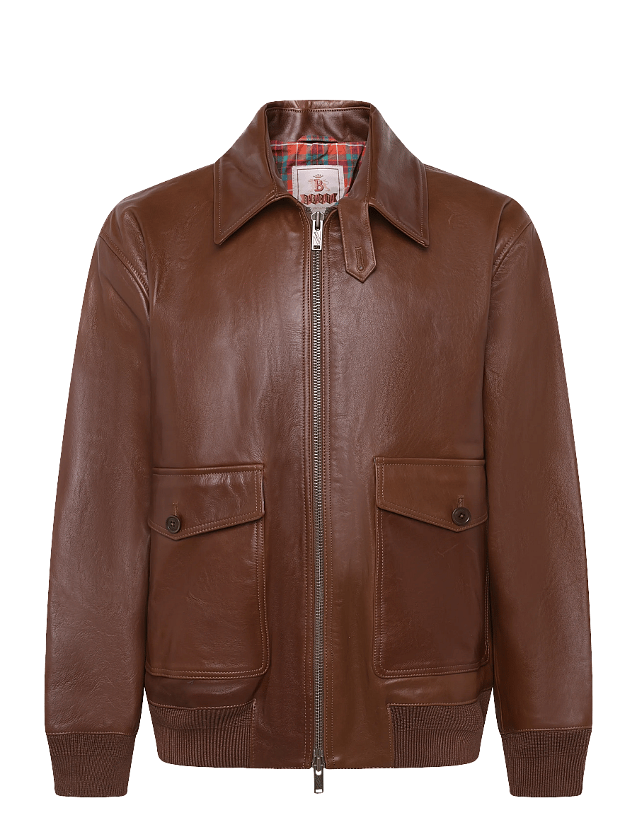 Baracuta - LEATHER G18 FLIGHT JACKET - fall jackets - chocolate - 0