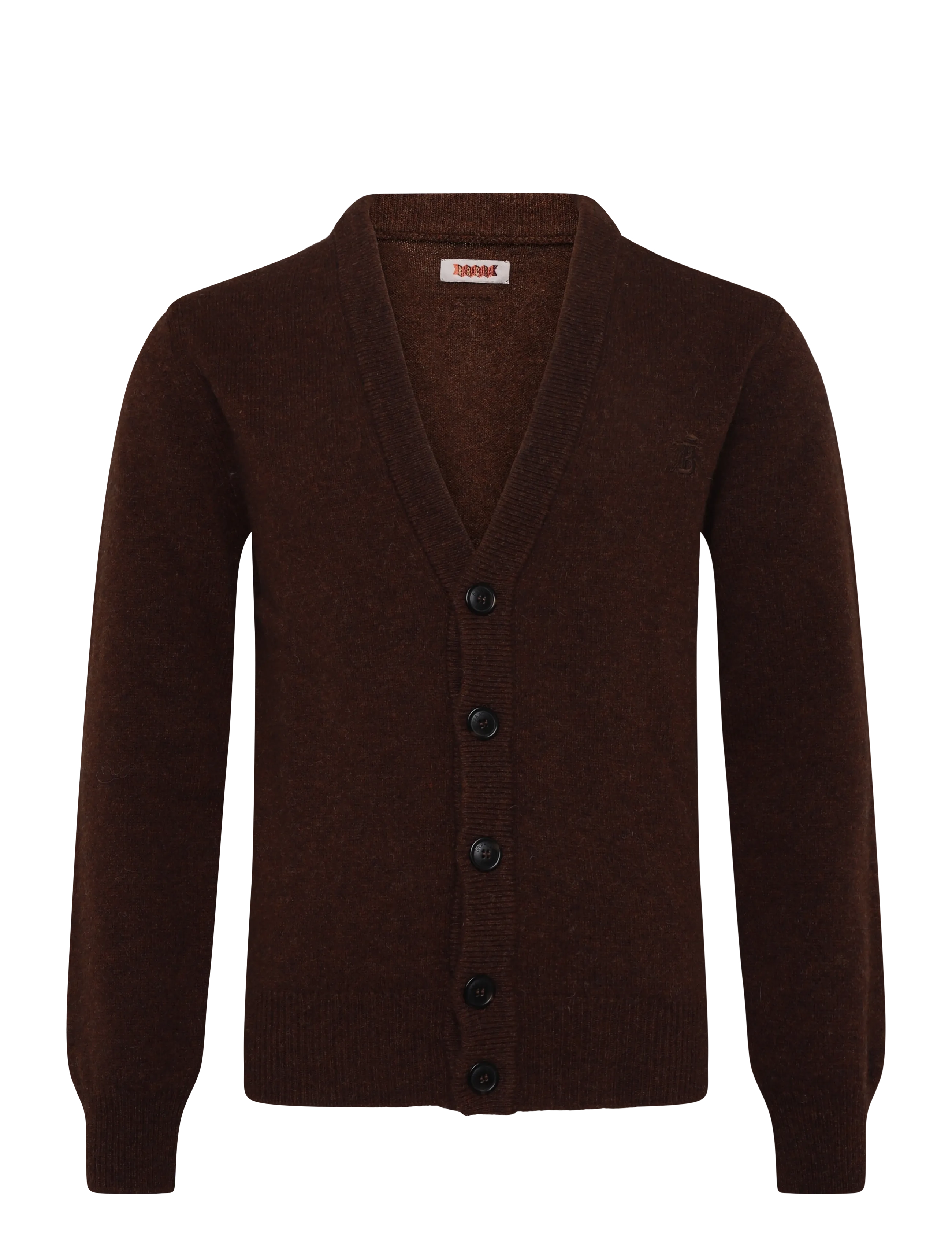 Baracuta SHETLAND CARDIGAN - Valentines - SLATE BLACK / brown