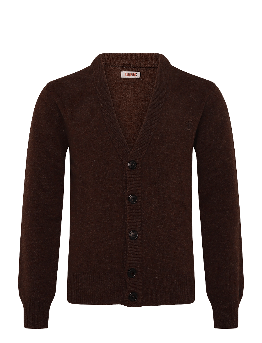 Baracuta - SHETLAND CARDIGAN - strickjacken - slate black - 0