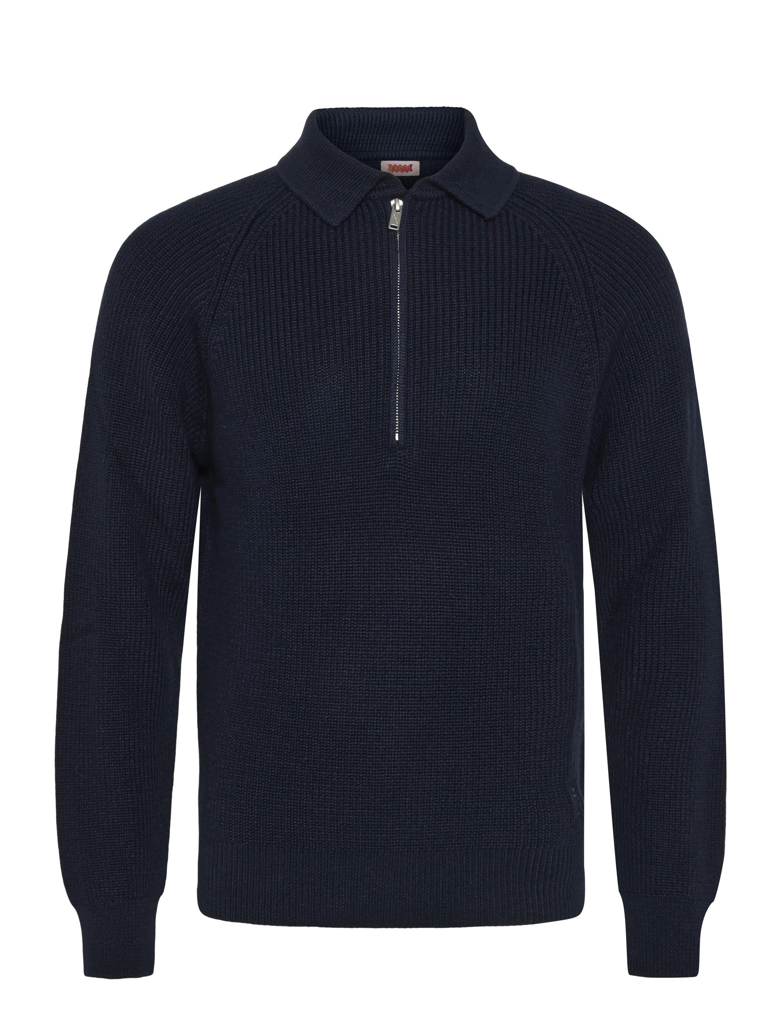 Baracuta RIB ZIP POLO - Shoppa efter tillfälle - NAVY / navy