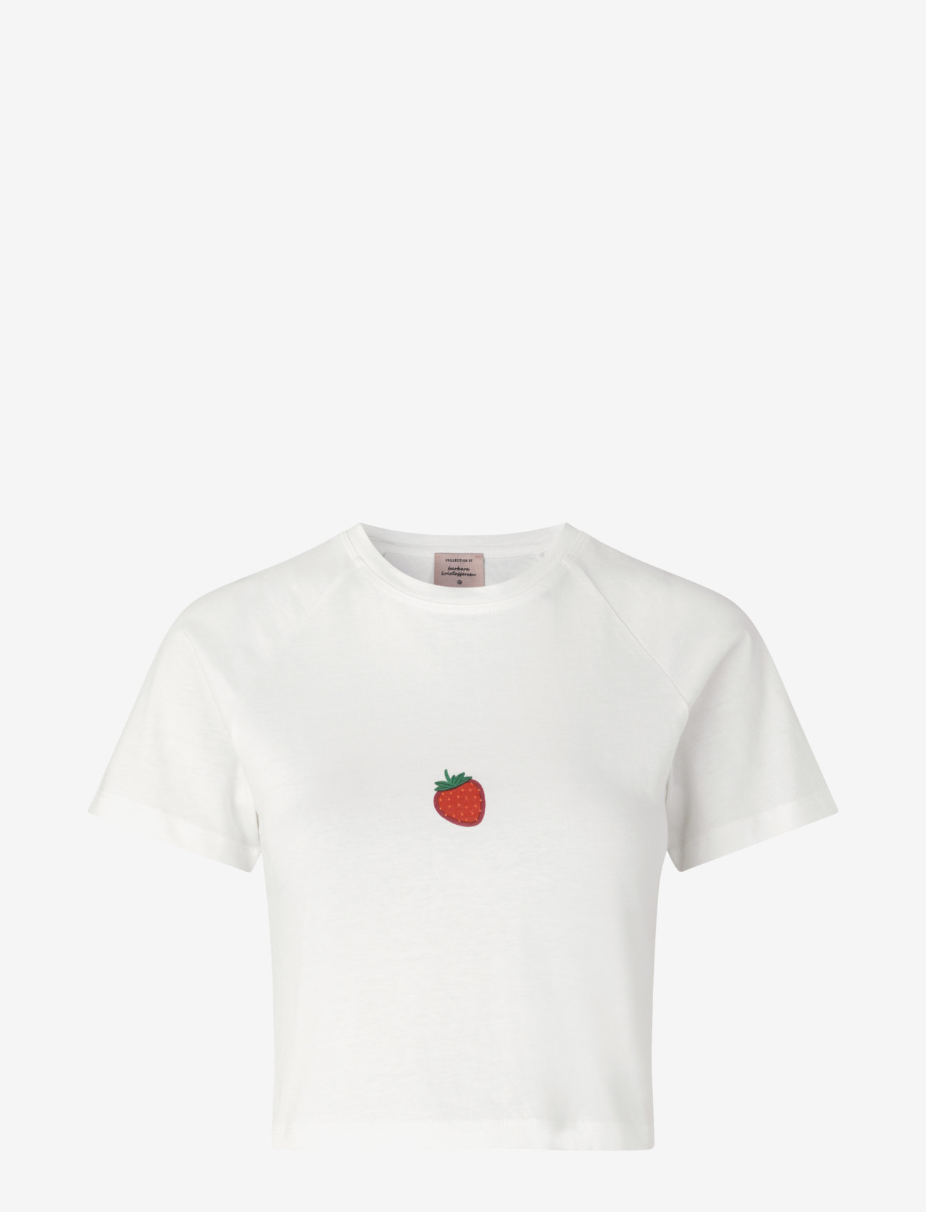 Barbara Kristoffersen by Rosemunde - Organic t-shirt ss - white w/ strawberry - 0