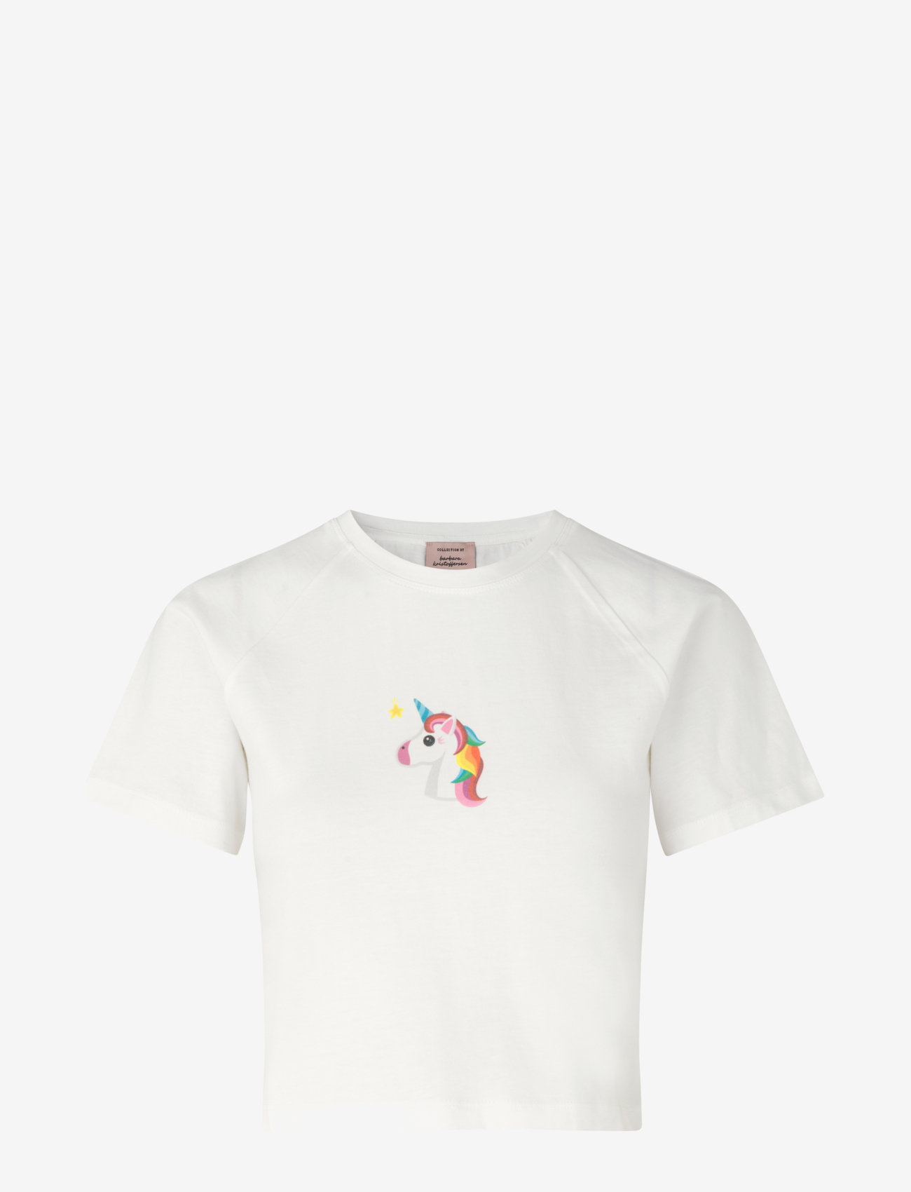 Barbara Kristoffersen by Rosemunde - Organic t-shirt ss - white w/ unicorn - 0