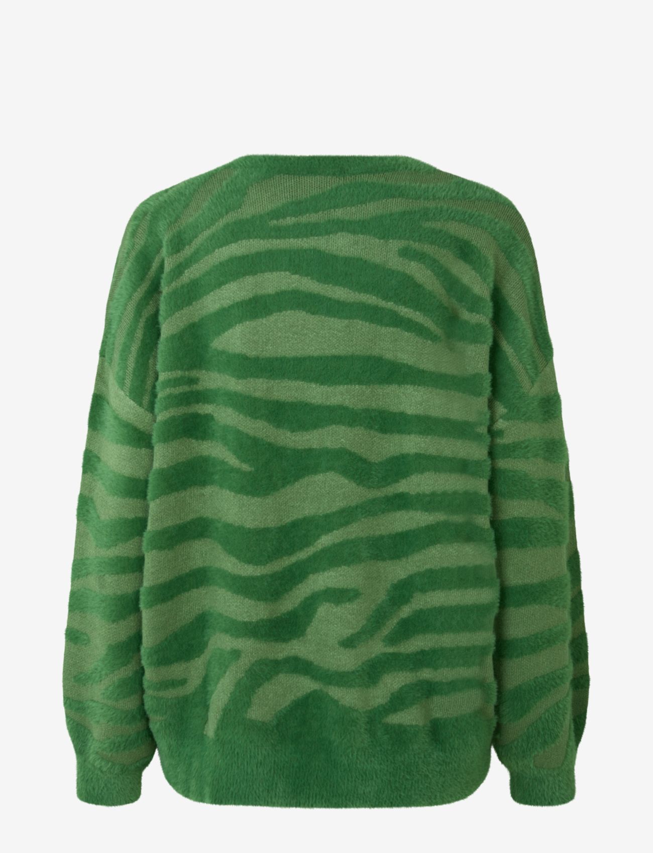 Barbara Kristoffersen by Rosemunde - Pullover ls - green zebra stripe - 2