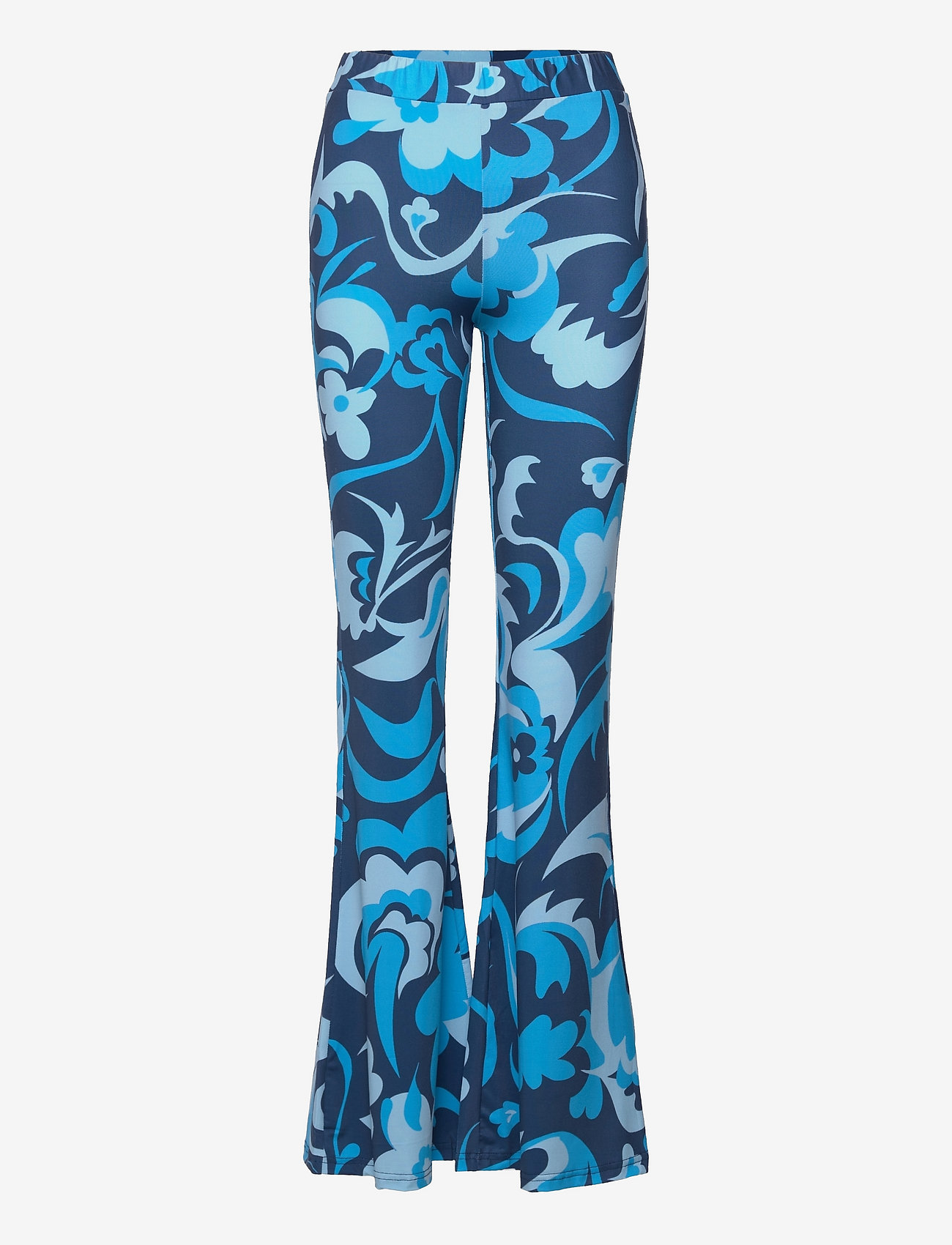BLUE 70S FLOWER PRINT