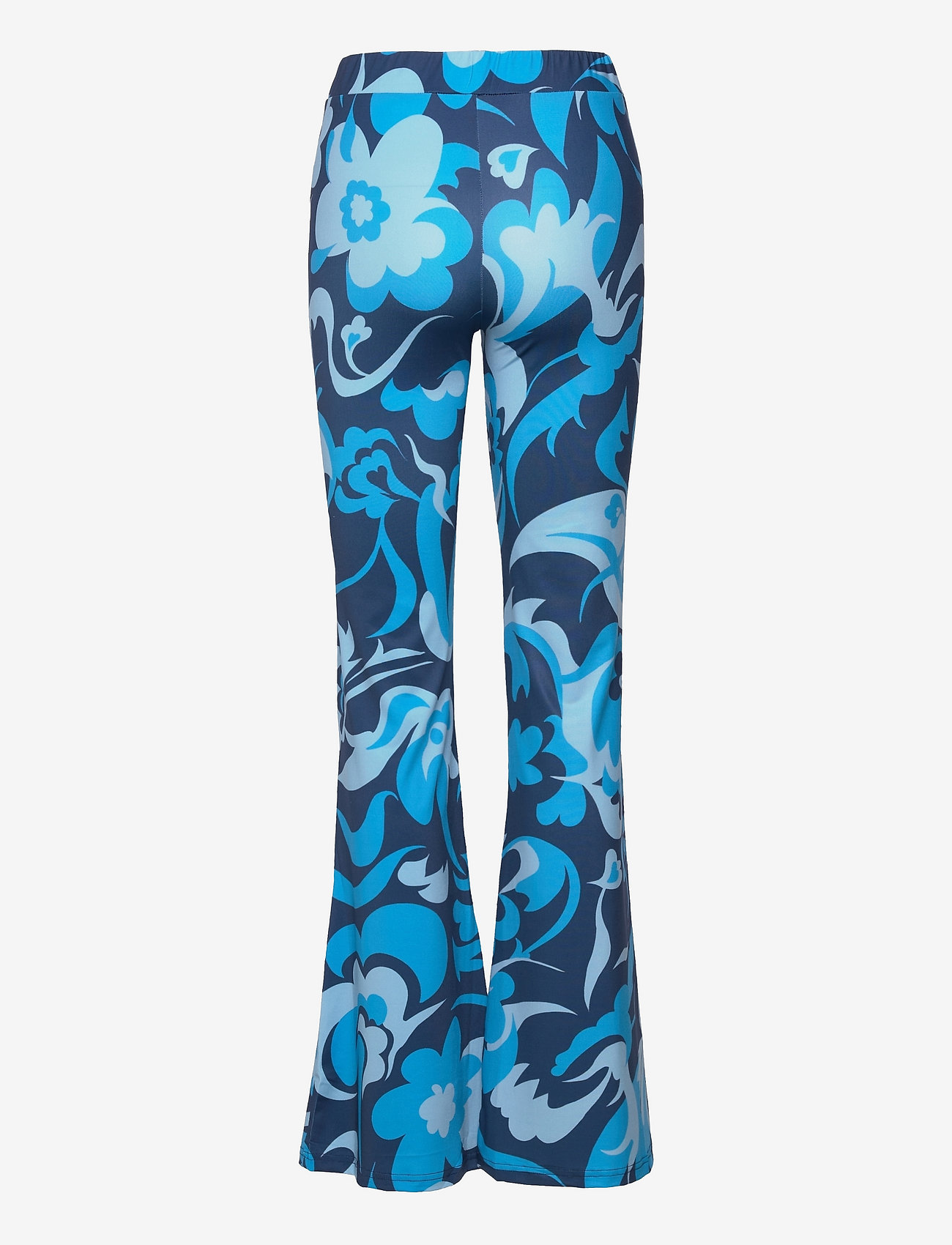 Barbara Kristoffersen by Rosemunde - Trousers - laveste priser - blue 70s flower print - 1