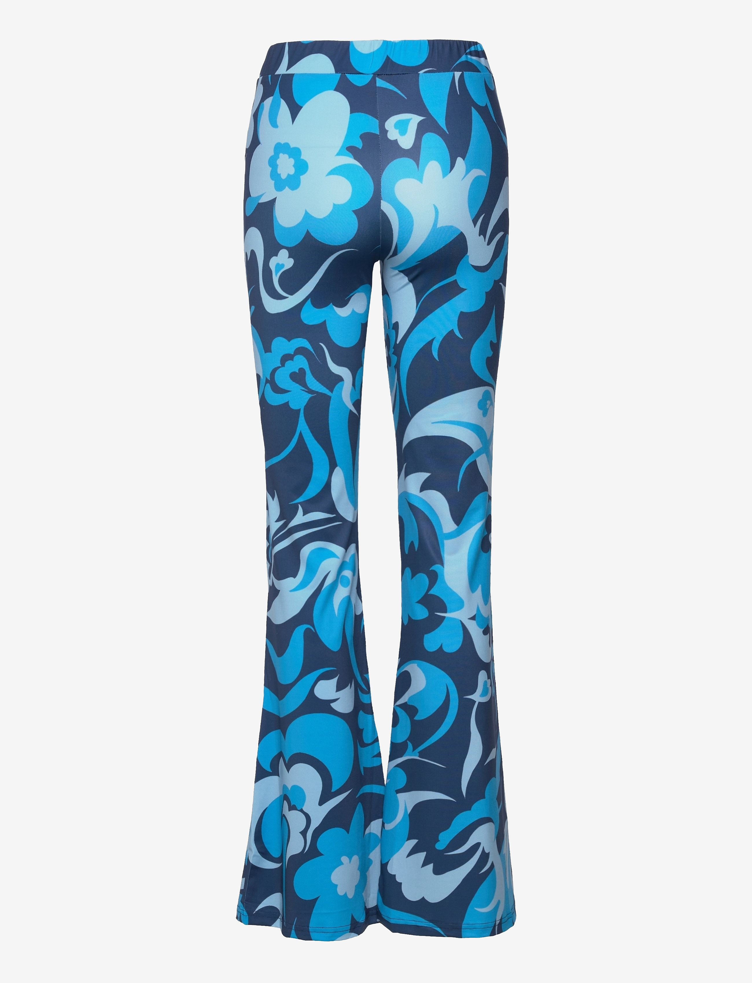 Barbara Kristoffersen by Rosemunde - Trousers - blue 70s flower print - 2