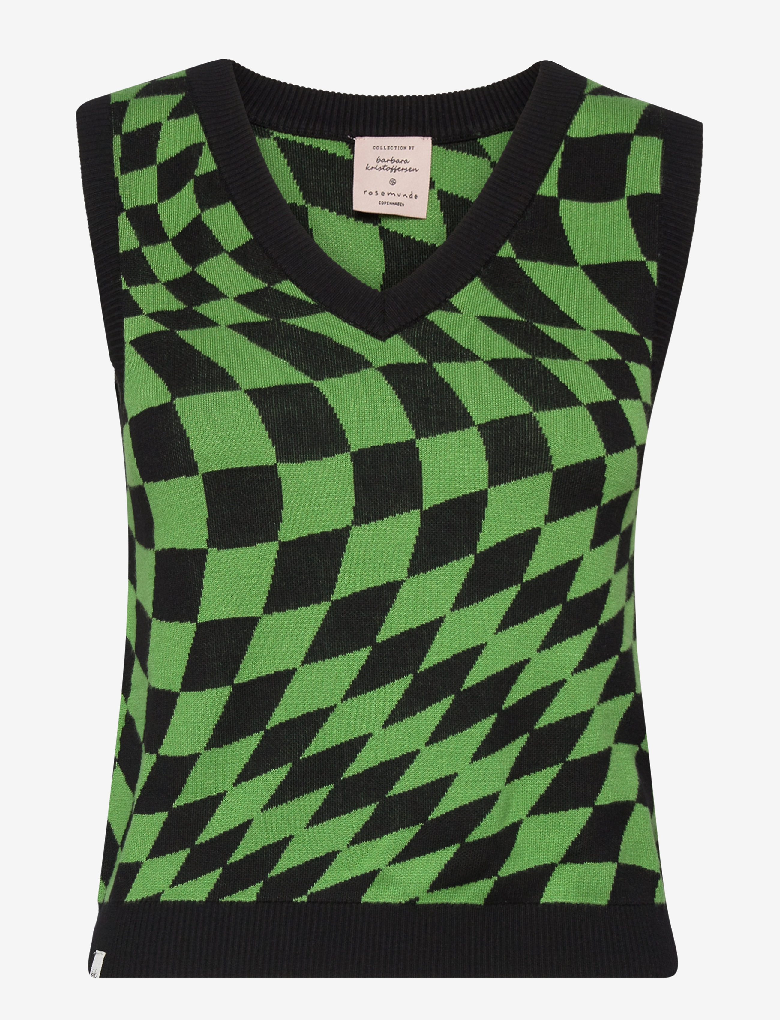 Barbara Kristoffersen by Rosemunde - Vest - green friend check print - 1