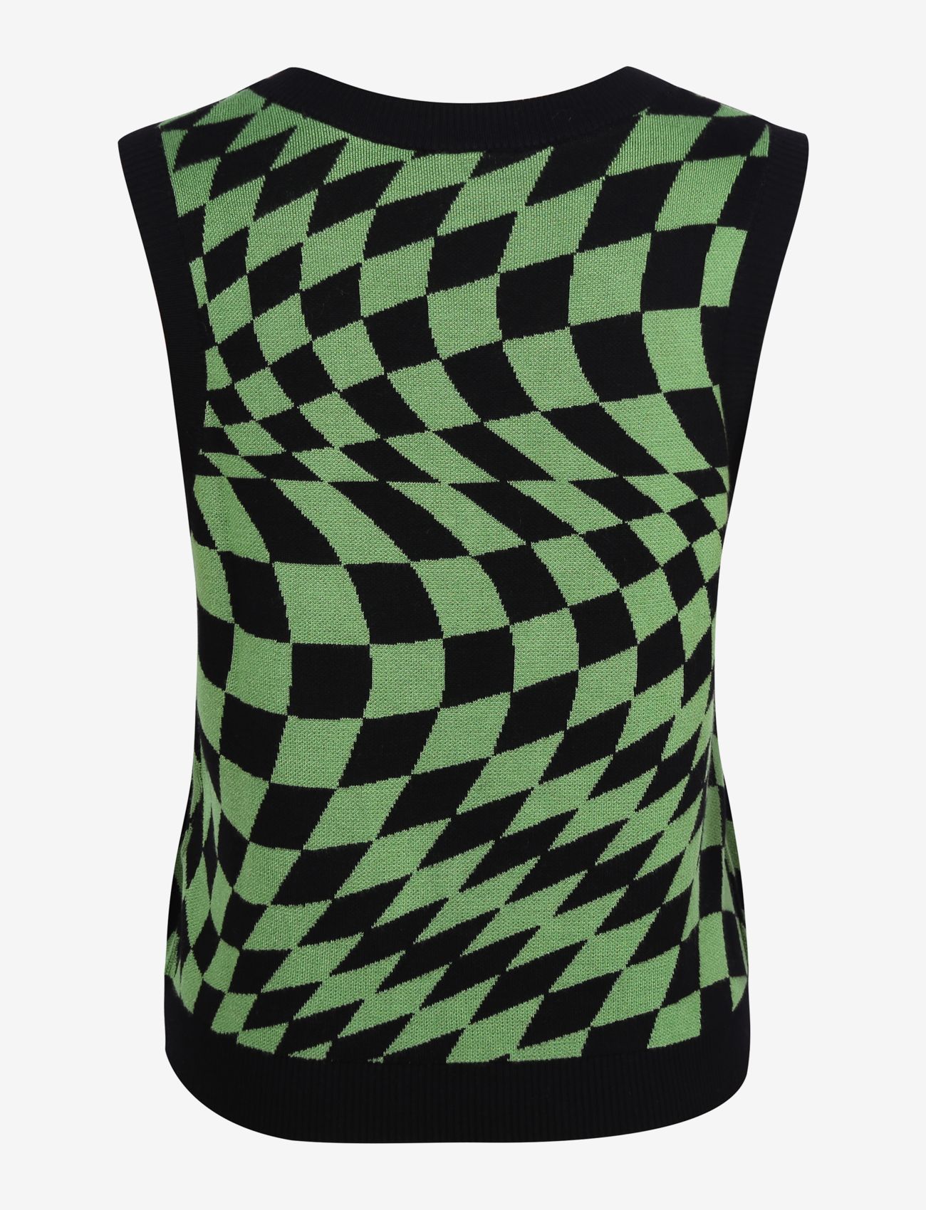 Barbara Kristoffersen by Rosemunde - Vest - knitted vests - green friend check print - 1