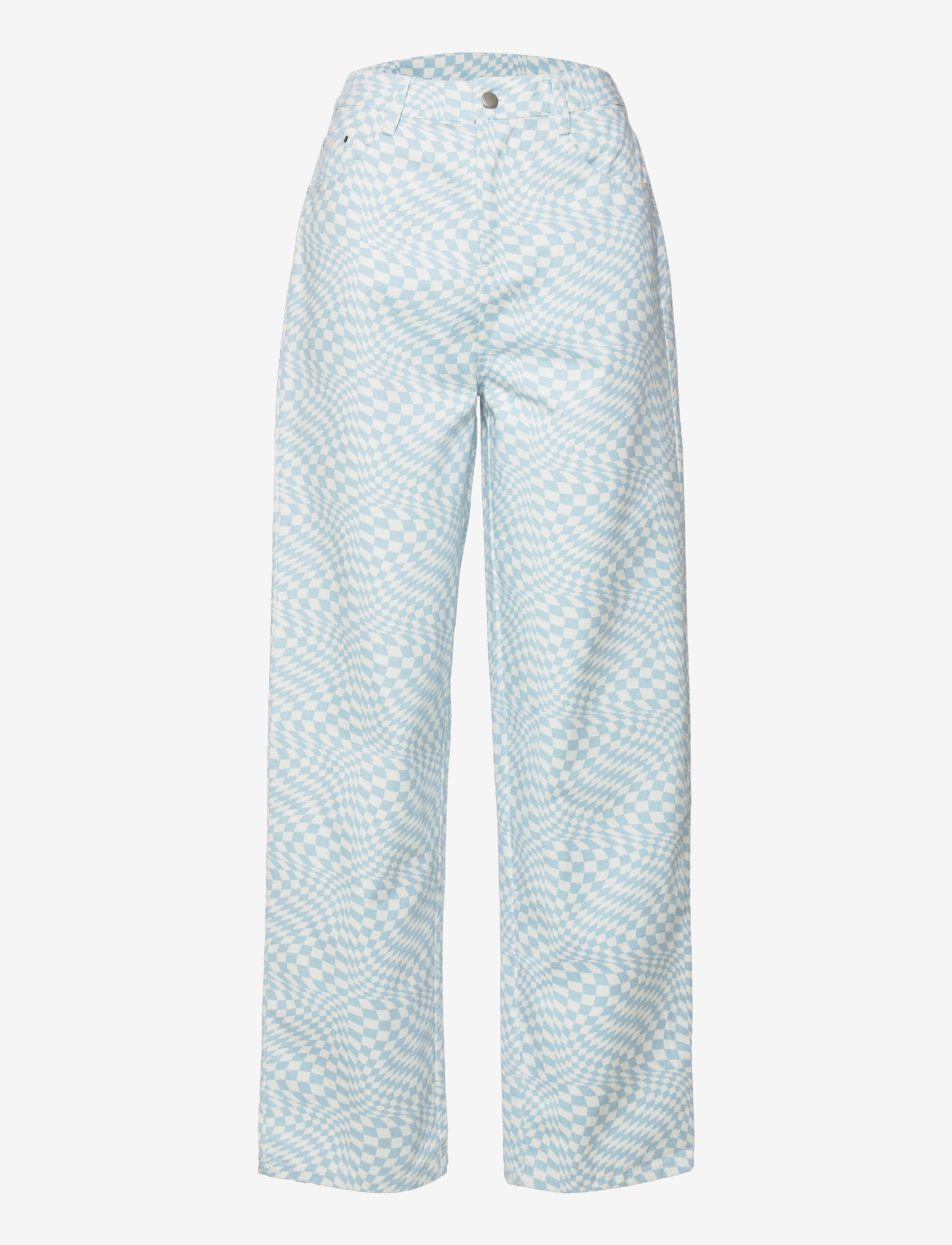 Barbara Kristoffersen by Rosemunde - Trousers - blue swirl check print - 1