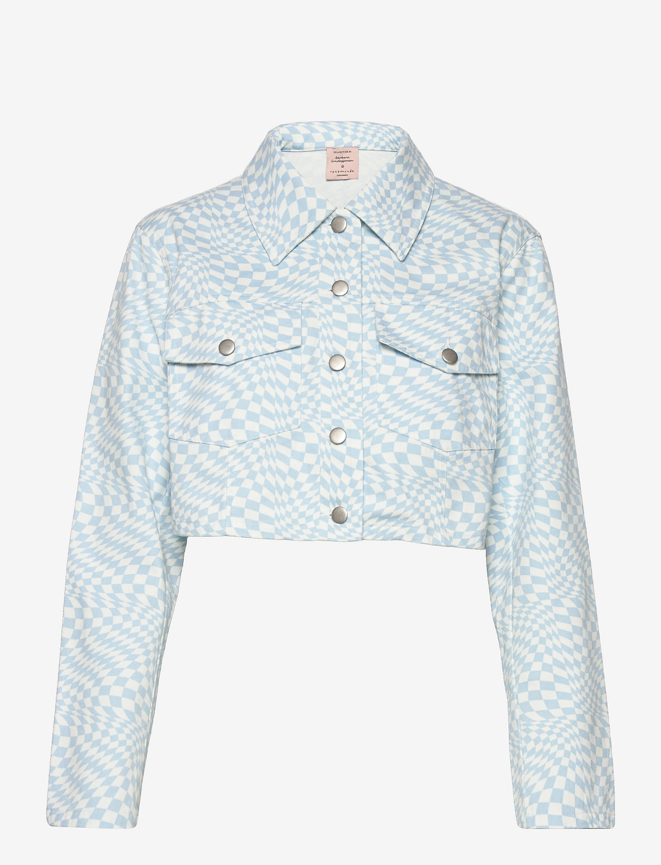 Barbara Kristoffersen by Rosemunde - Short jacket - spring jackets - blue swirl check print - 0