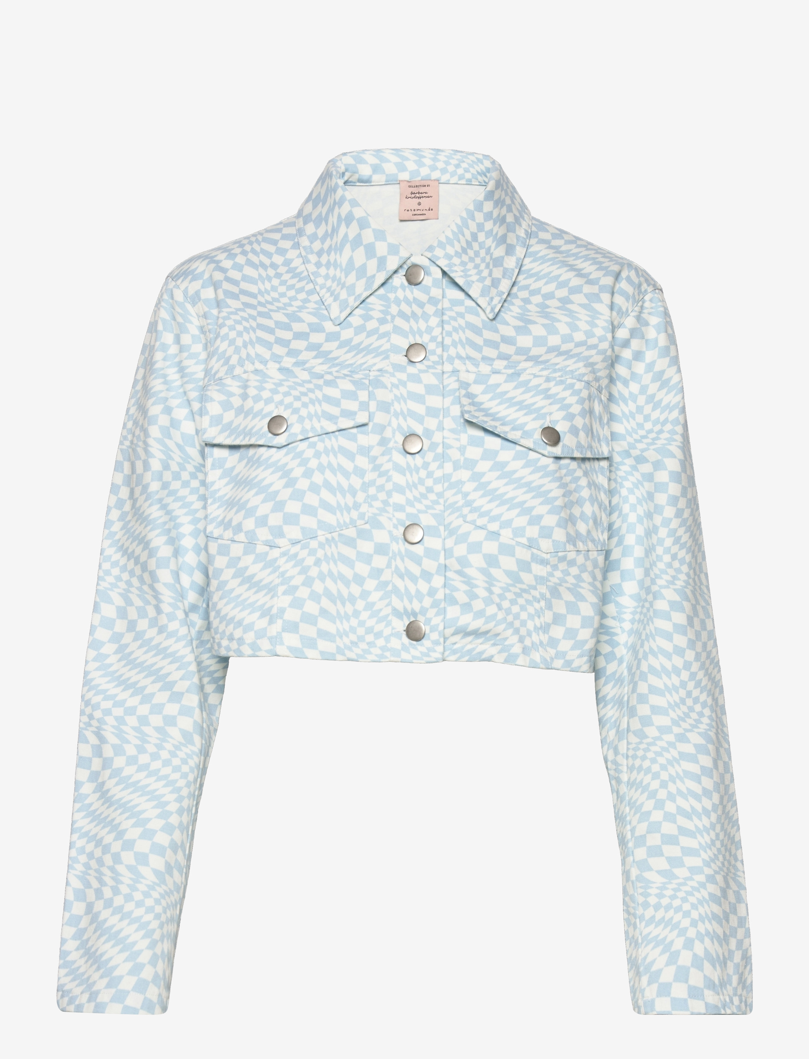 Barbara Kristoffersen by Rosemunde Short jacket - Swirl Check Print - Barbara Kristoffersen by Rosemunde - BLUE SWIRL CHECK PRINT / blue