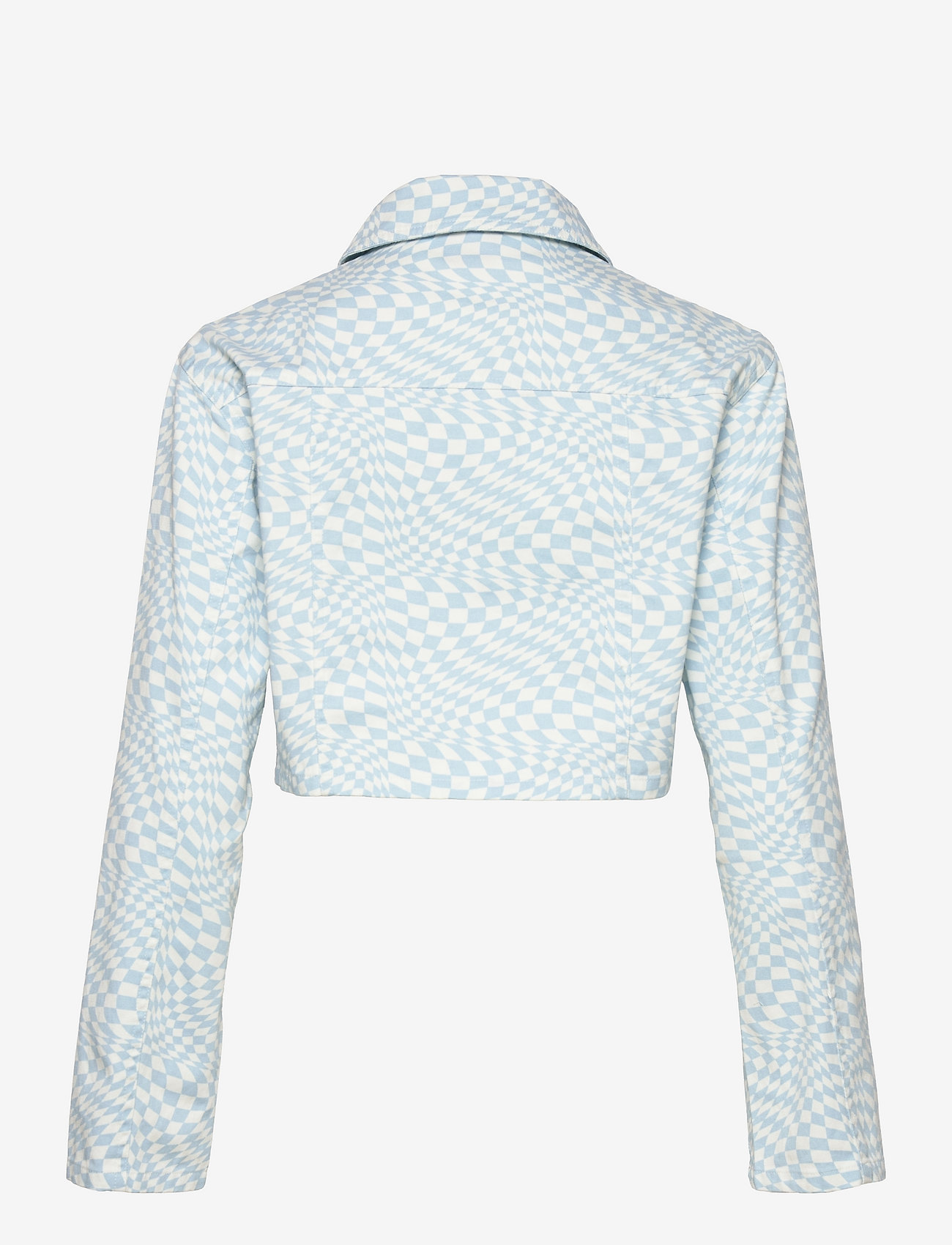 Barbara Kristoffersen by Rosemunde - Short jacket - spring jackets - blue swirl check print - 1