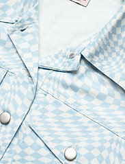 Barbara Kristoffersen by Rosemunde - Short jacket - forårsjakker - blue swirl check print - 4