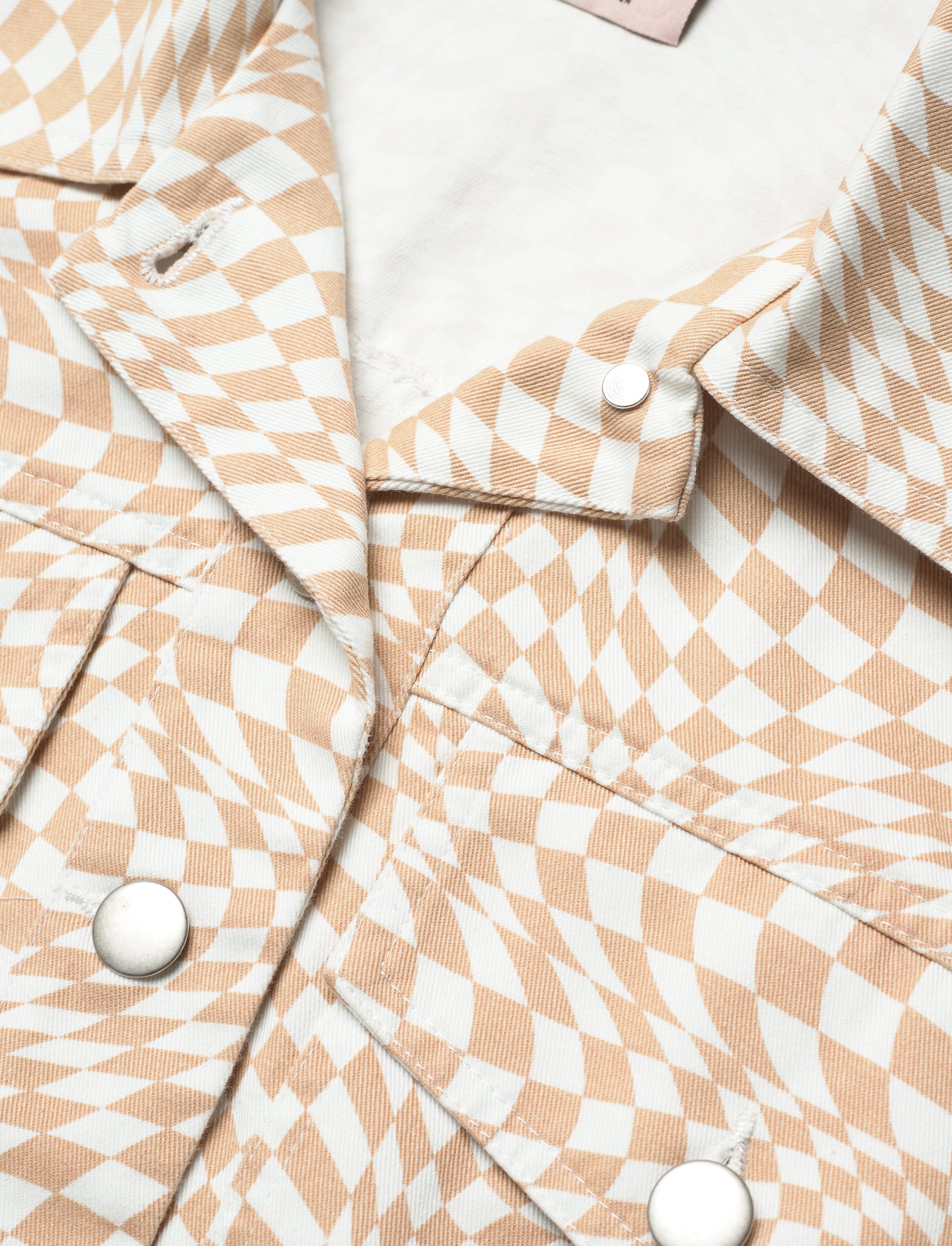 Barbara Kristoffersen by Rosemunde - Short jacket - Swirl Check Print - overtøj - sand swirl check print - 3