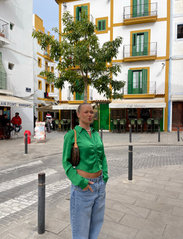 Barbara Kristoffersen by Rosemunde - Shirt - langærmede skjorter - green bee - 2