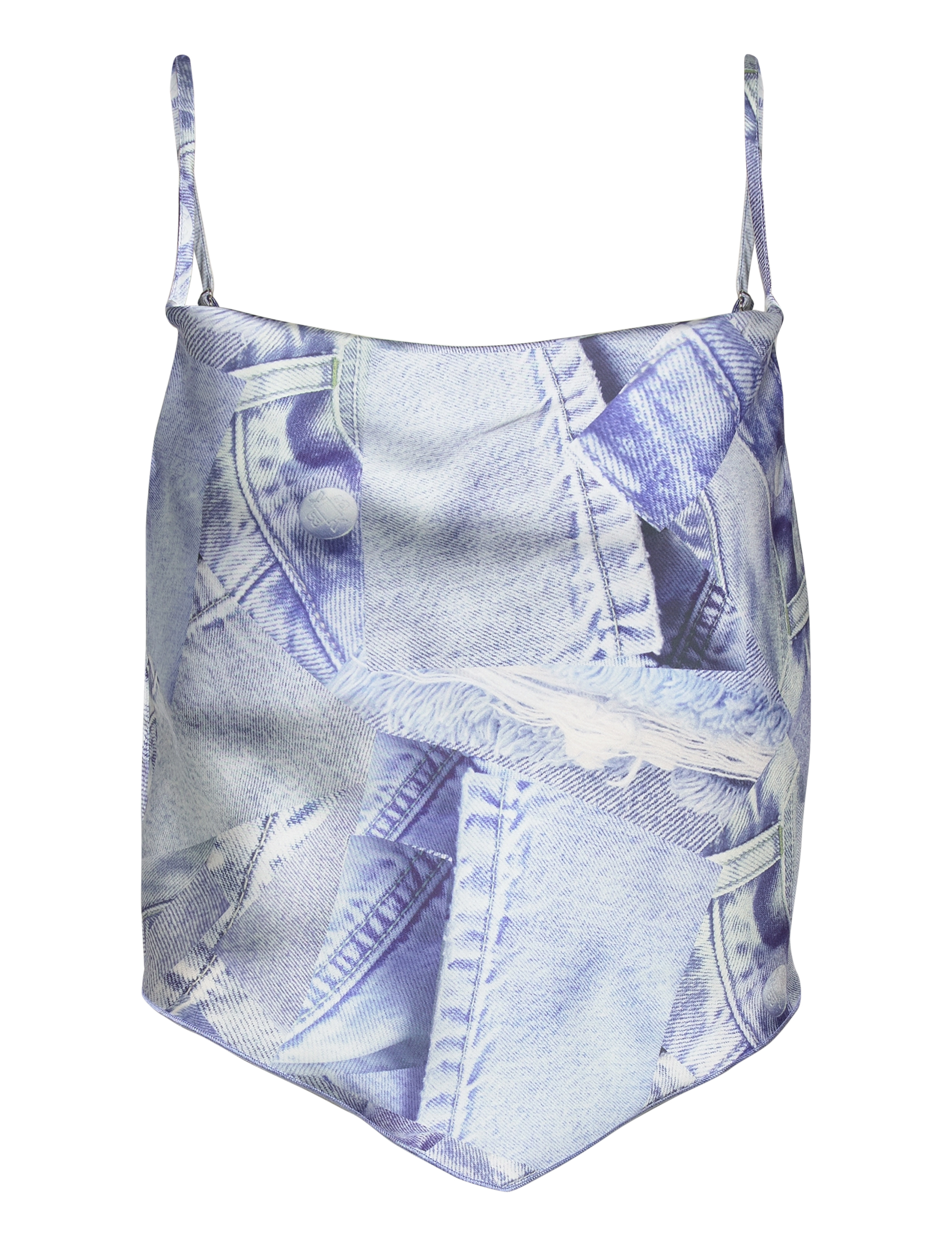 BARBARA KRISTOFFERSEN BY ROSEMUNDE Strap Oberteil Blau - L - Damen